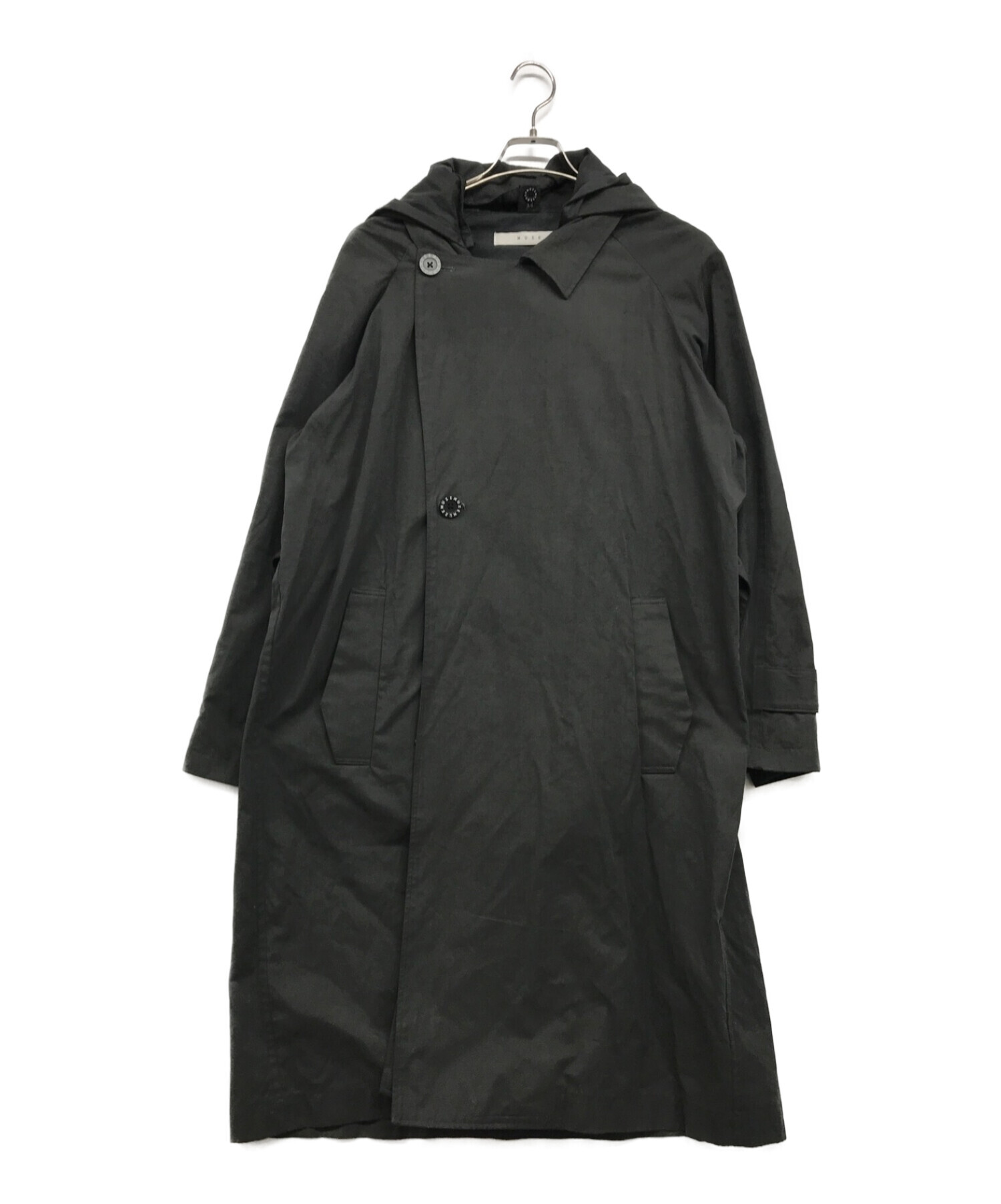 MUZE (ミューズ) モールスキンベルテッドコート ブラック サイズ:1