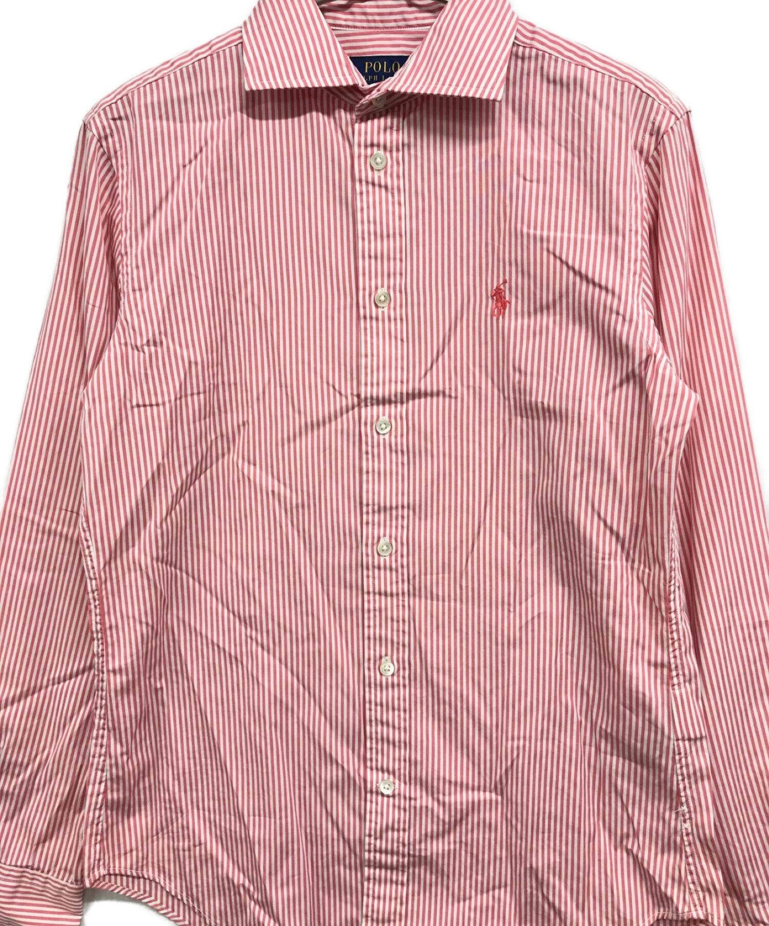 POLO RALPH LAUREN (ポロ・ラルフローレン) ストライプシャツ ピンク×ホワイト サイズ:2