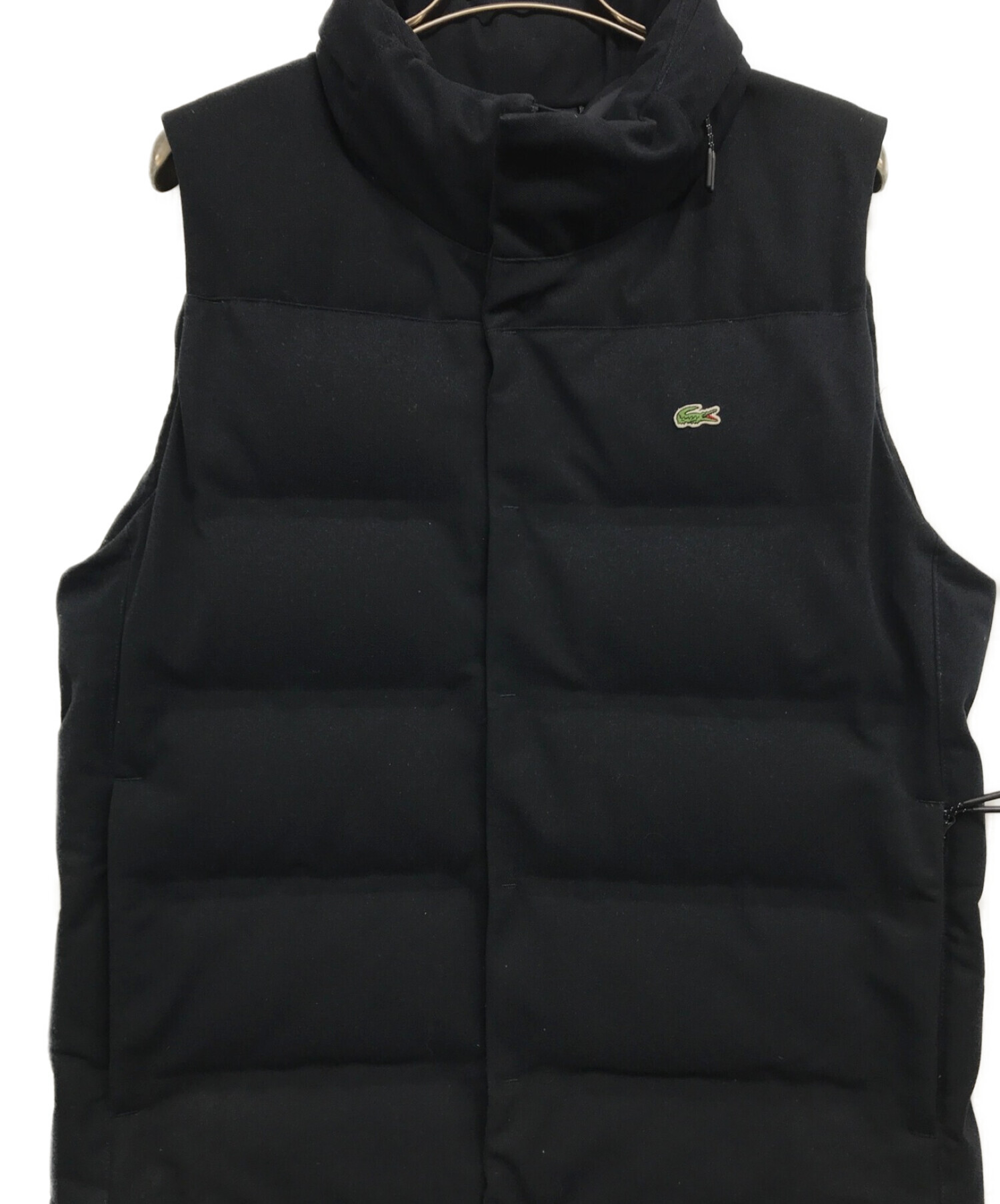 中古・古着通販】LACOSTE (ラコステ) ピケダウンベスト ブラック