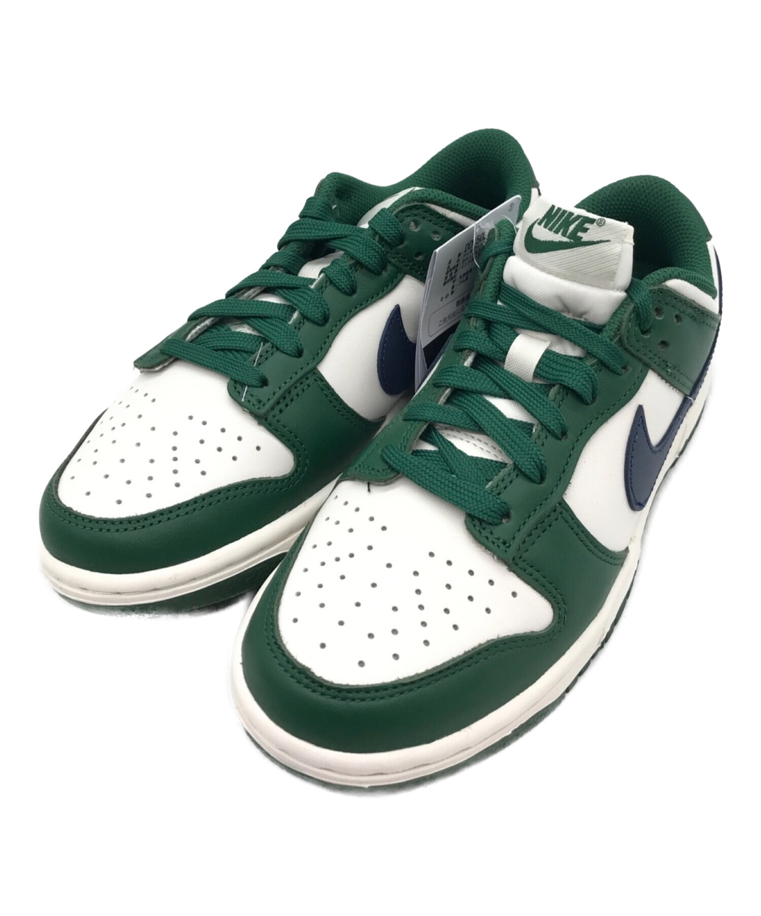 中古・古着通販】nike (ナイキ) DUNK LOW グリーン×ホワイト サイズ