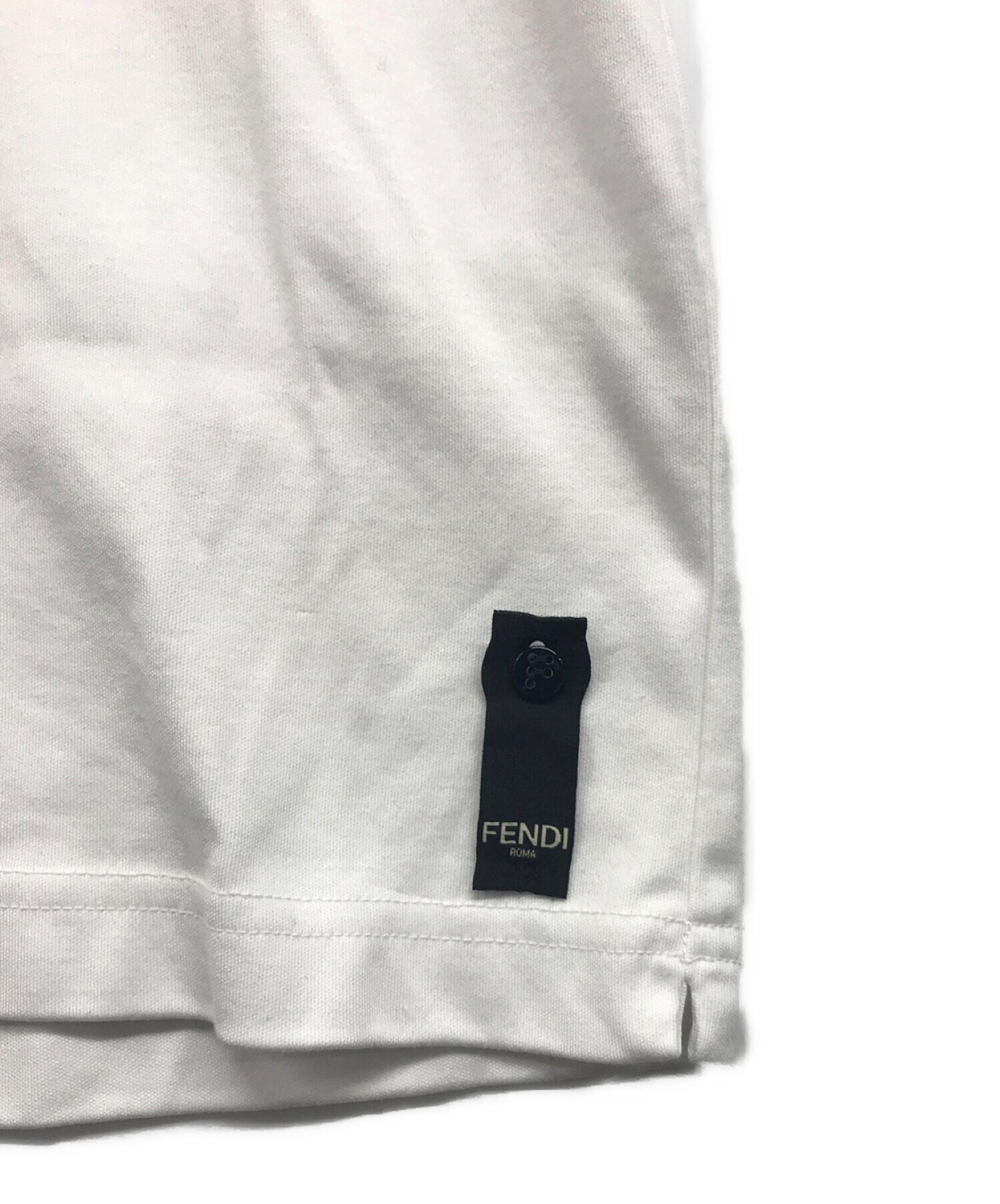 中古・古着通販】FENDI (フェンディ) ロゴラベルTシャツ ホワイト