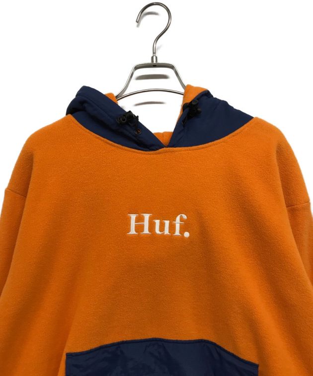 中古・古着通販】HUF (ハフ) フリースPOパーカー オレンジ×ブルー ...