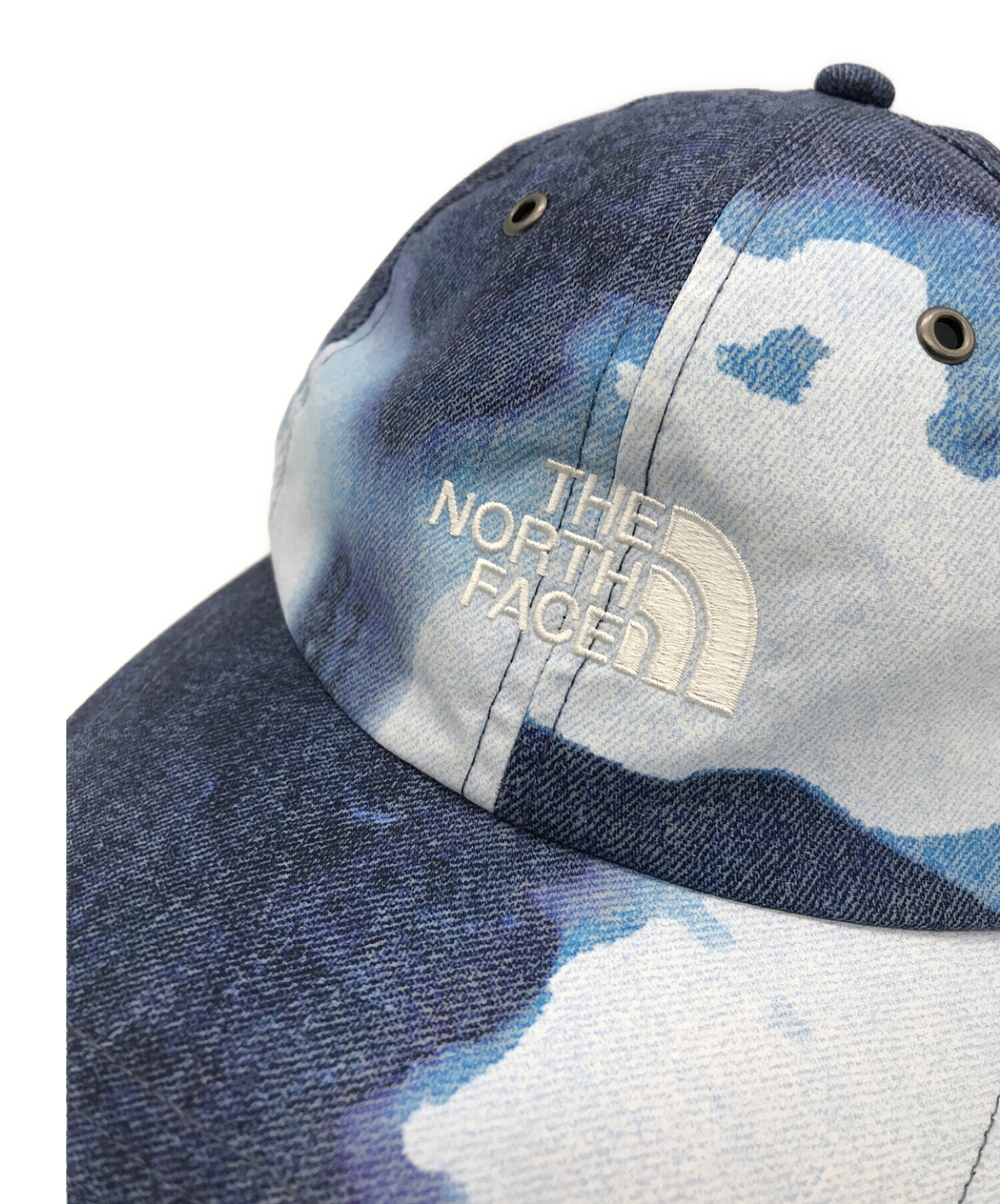 THE NORTH FACE (ザ ノース フェイス) SUPREME (シュプリーム) Bleached Denim Print 6-Panel  Cap/ブリーチド　デニムプリント　シックスパネル　キャップ ネイビー サイズ:FREE