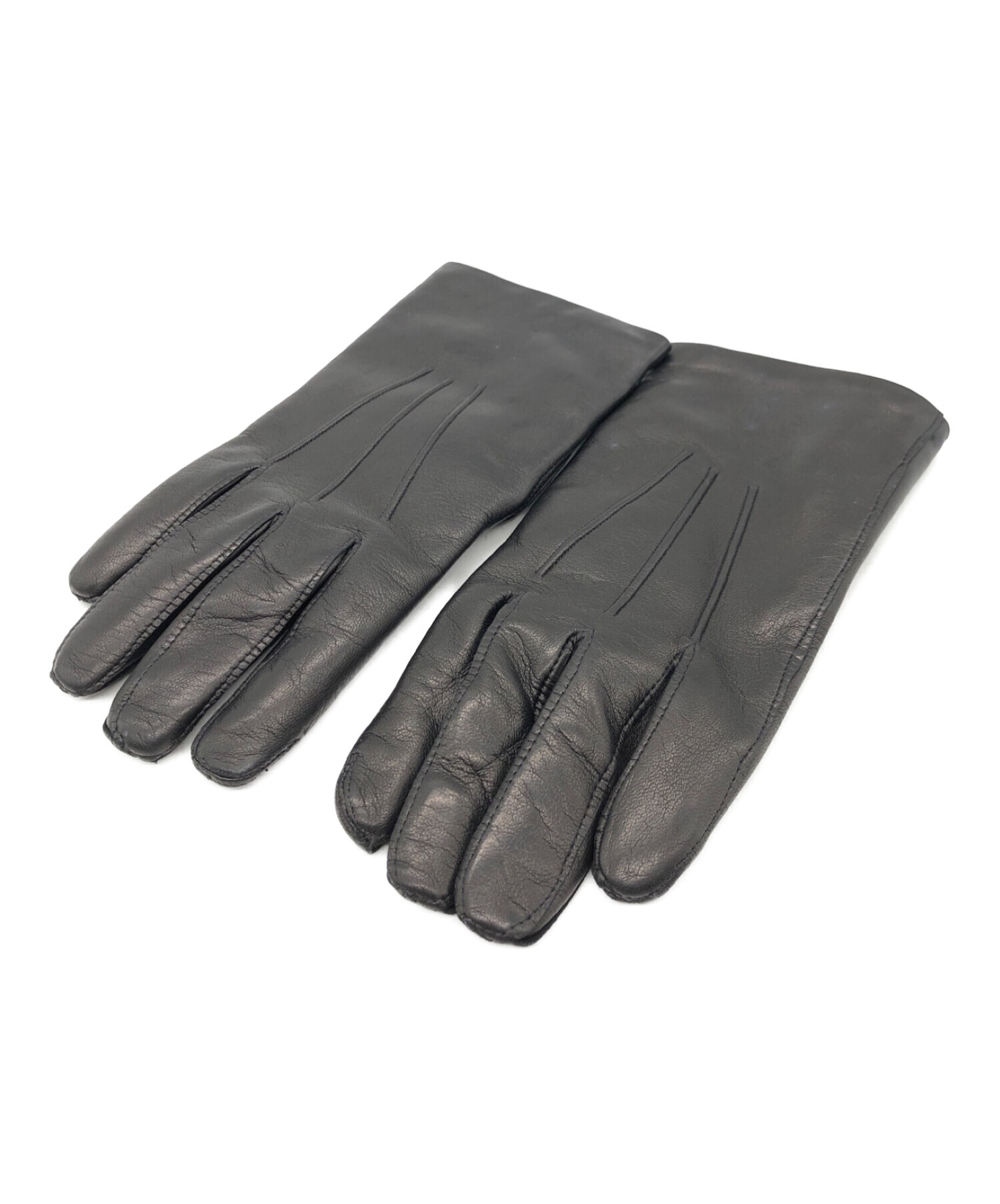Sermoneta Gloves (セルモネータグローブス) 裏地カシミヤレザーグローブ ブラック