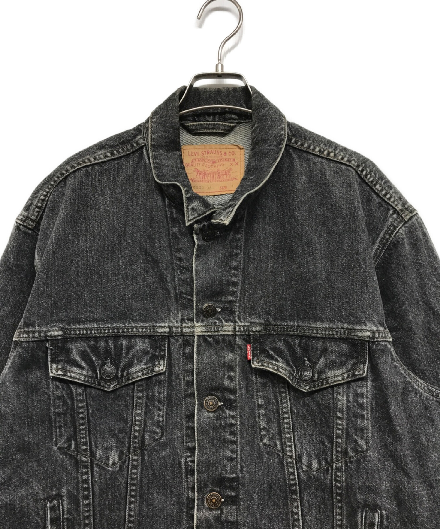 LEVI'S (リーバイス) 70503-02ブラックデニムジャケット サイズ:Ⅼ