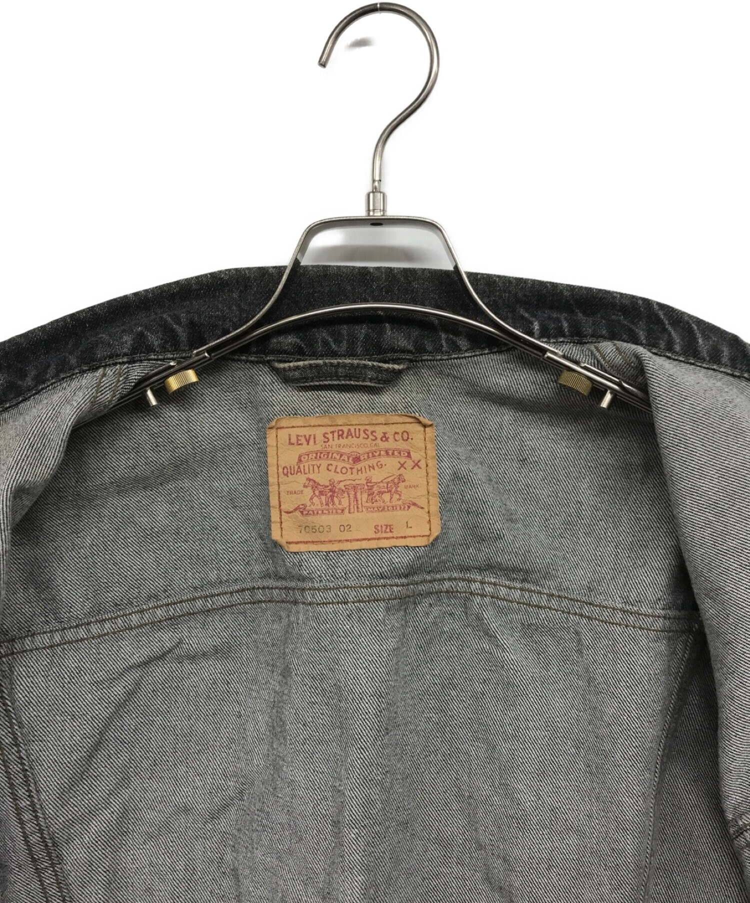 LEVI'S (リーバイス) 70503-02ブラックデニムジャケット サイズ:Ⅼ