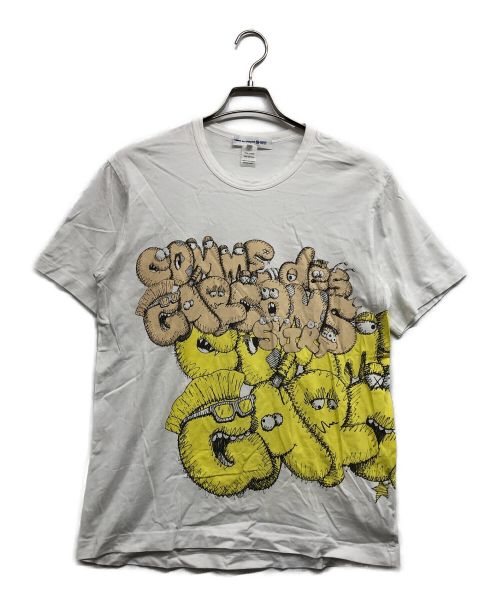 中古・古着通販】COMME des GARCONS SHIRT (コムデギャルソンシャツ) KAWS (カウズ) プリントTシャツ ホワイト×イエロー  サイズ:Ⅼ｜ブランド・古着通販 トレファク公式【TREFAC FASHION】スマホサイト