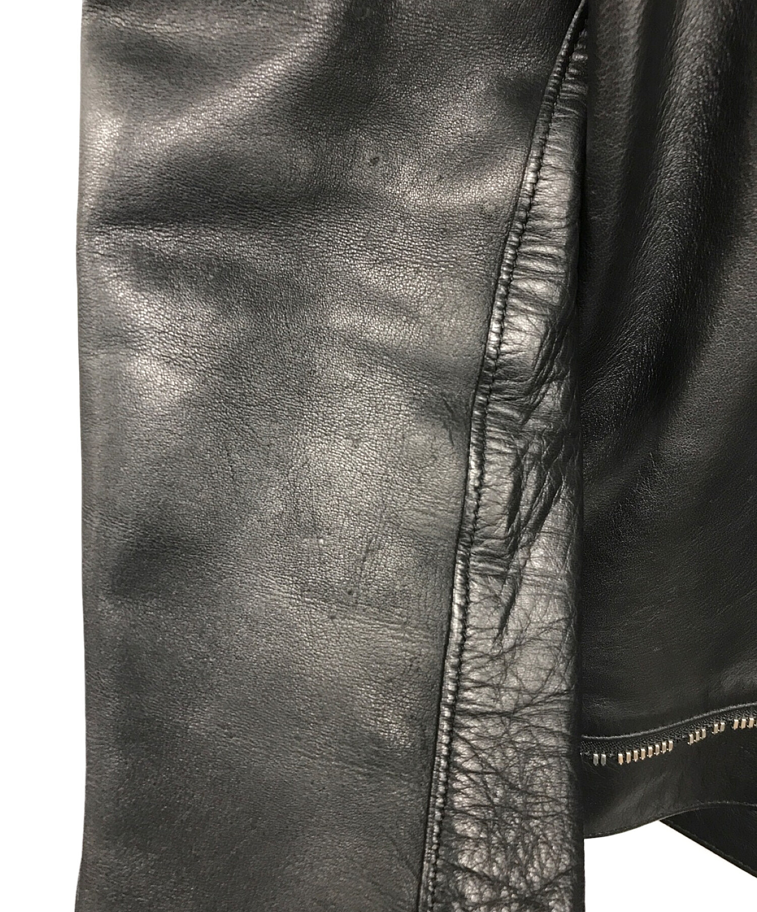 N.HOOLYWOOD (エヌ ハリウッド) ライダースジャケット ブラック サイズ:36
