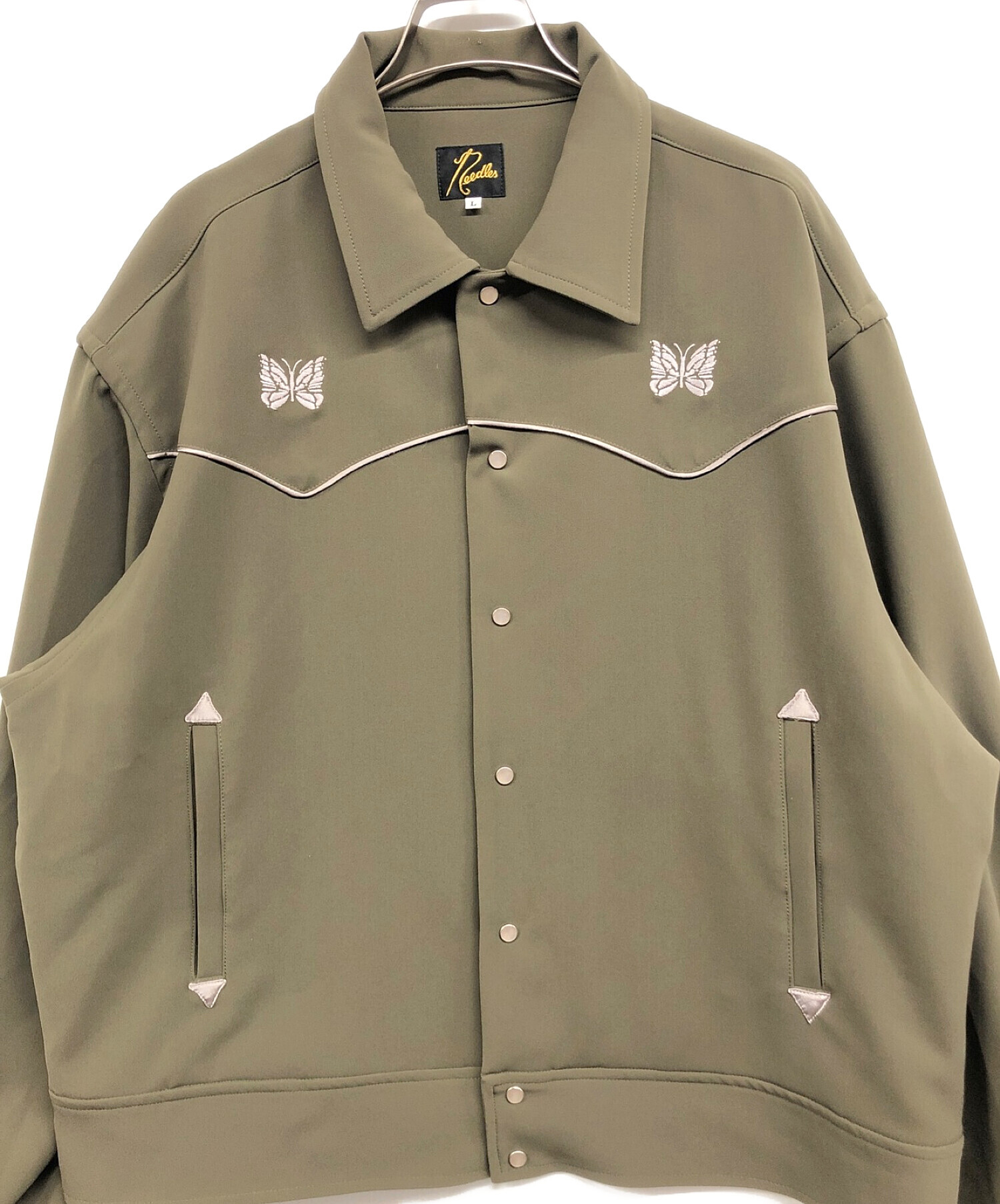 NEEDLES Piping Cowboy Jacket Oliveニードルス - spacioideal.com