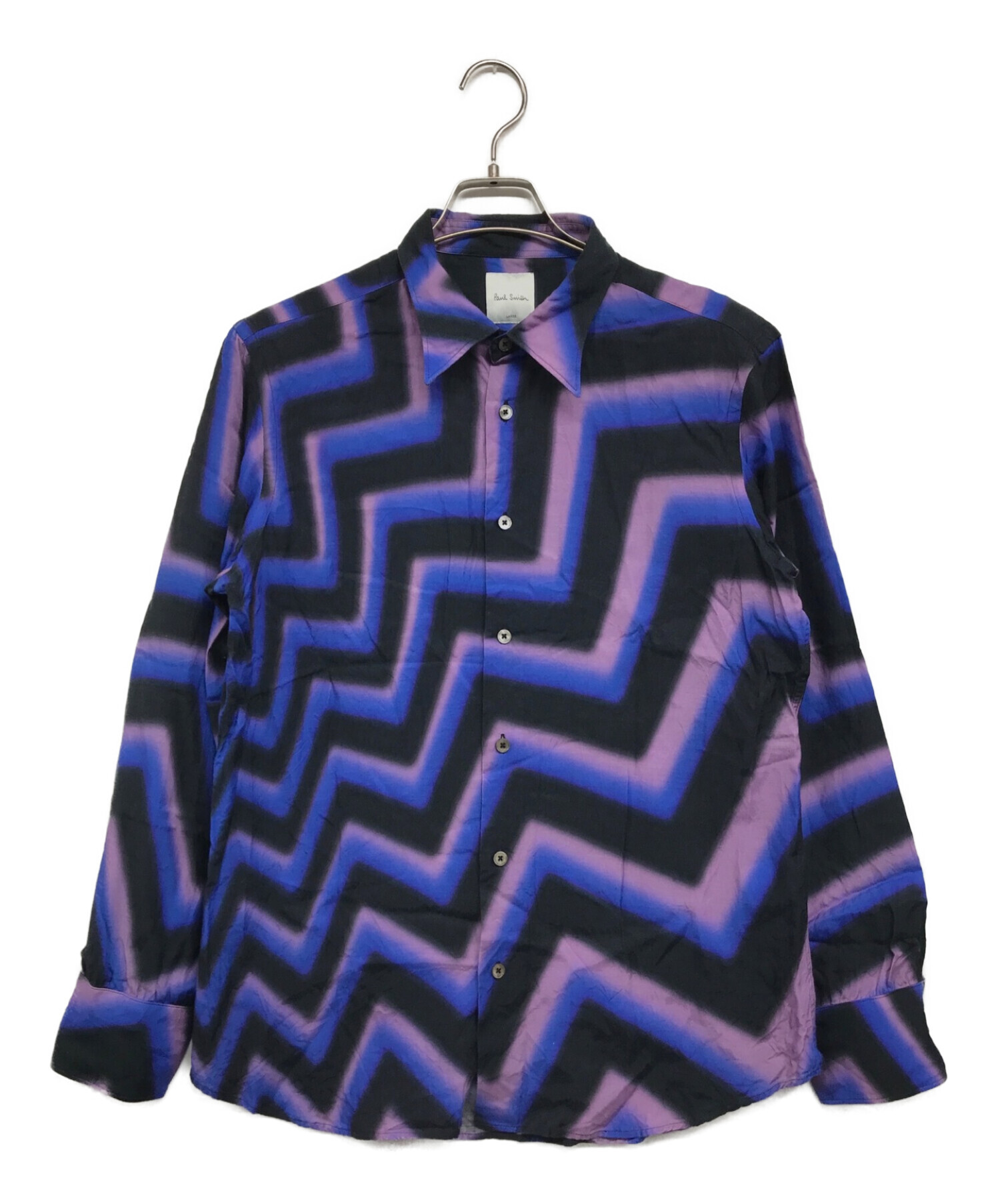 Paul Smith zig-zag ジグザグ 長袖シャツ L 総柄 ポールスミス