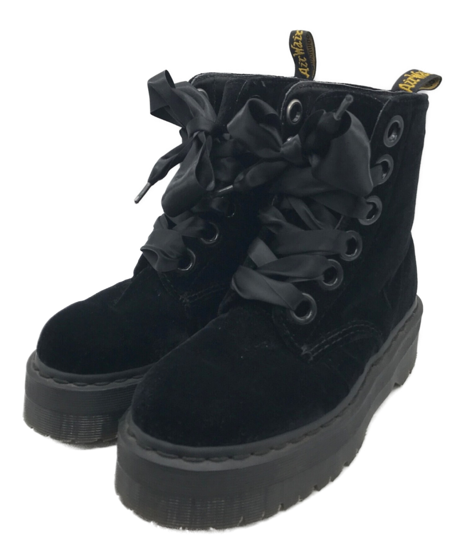 中古・古着通販】Dr.Martens (ドクターマーチン) mollyベロアブーツ ブラック サイズ:UK4｜ブランド・古着通販  トレファク公式【TREFAC FASHION】スマホサイト