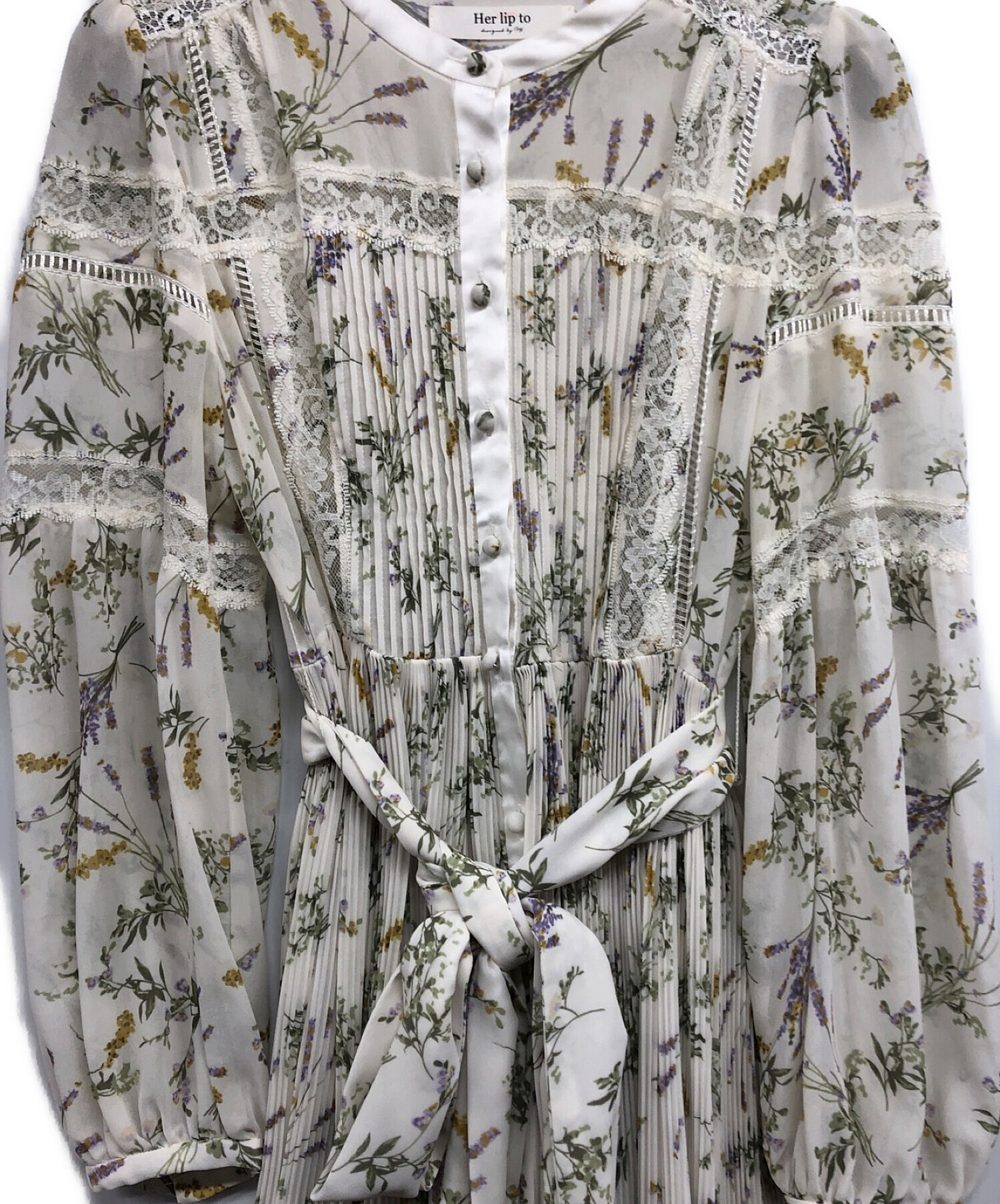 中古・古着通販】Her lip to (ハーリップトゥ) Floral Bouquet Pleated