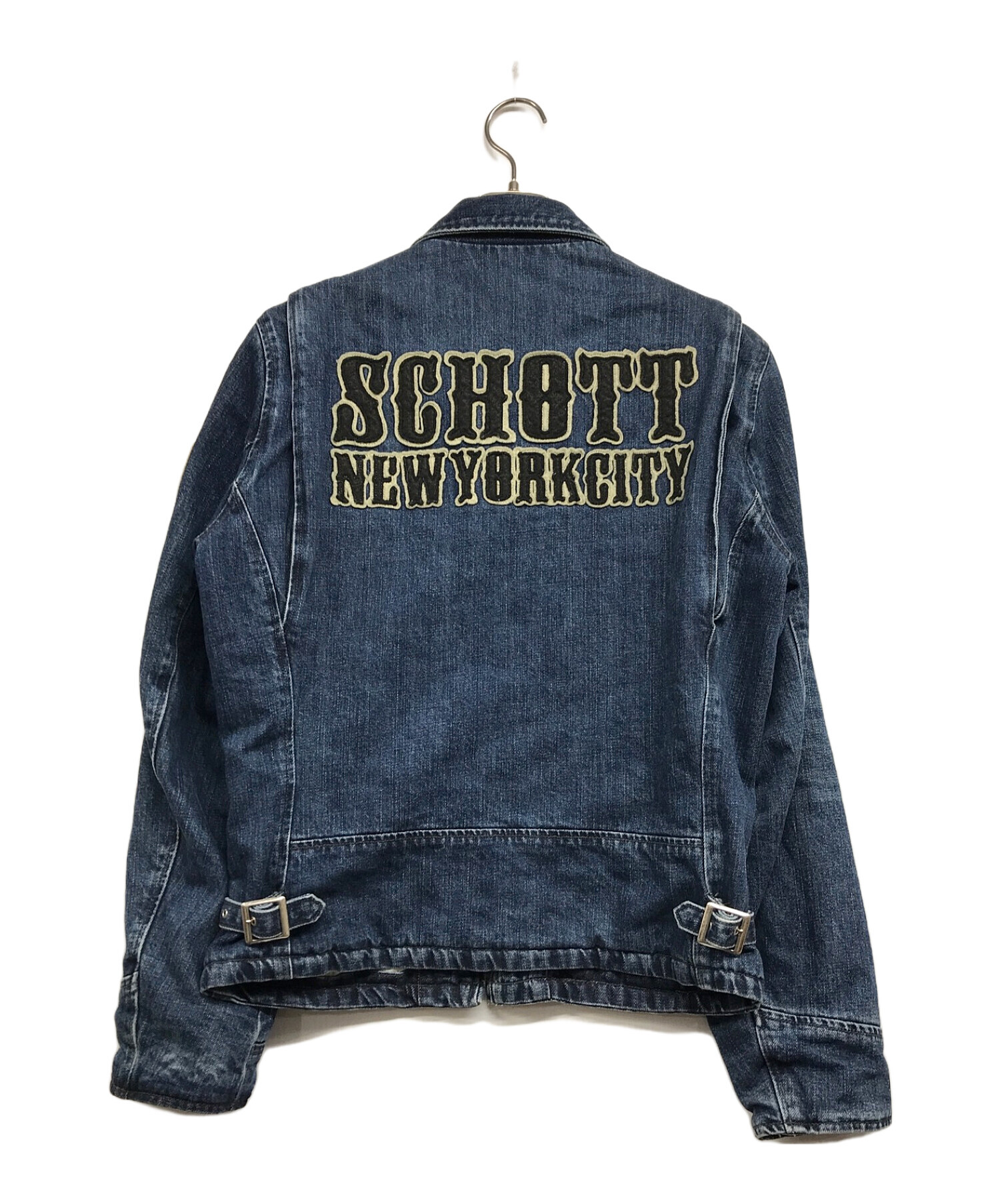 Schott (ショット) デニムトラッカーモーターサイクルジャケット ブルー サイズ:S