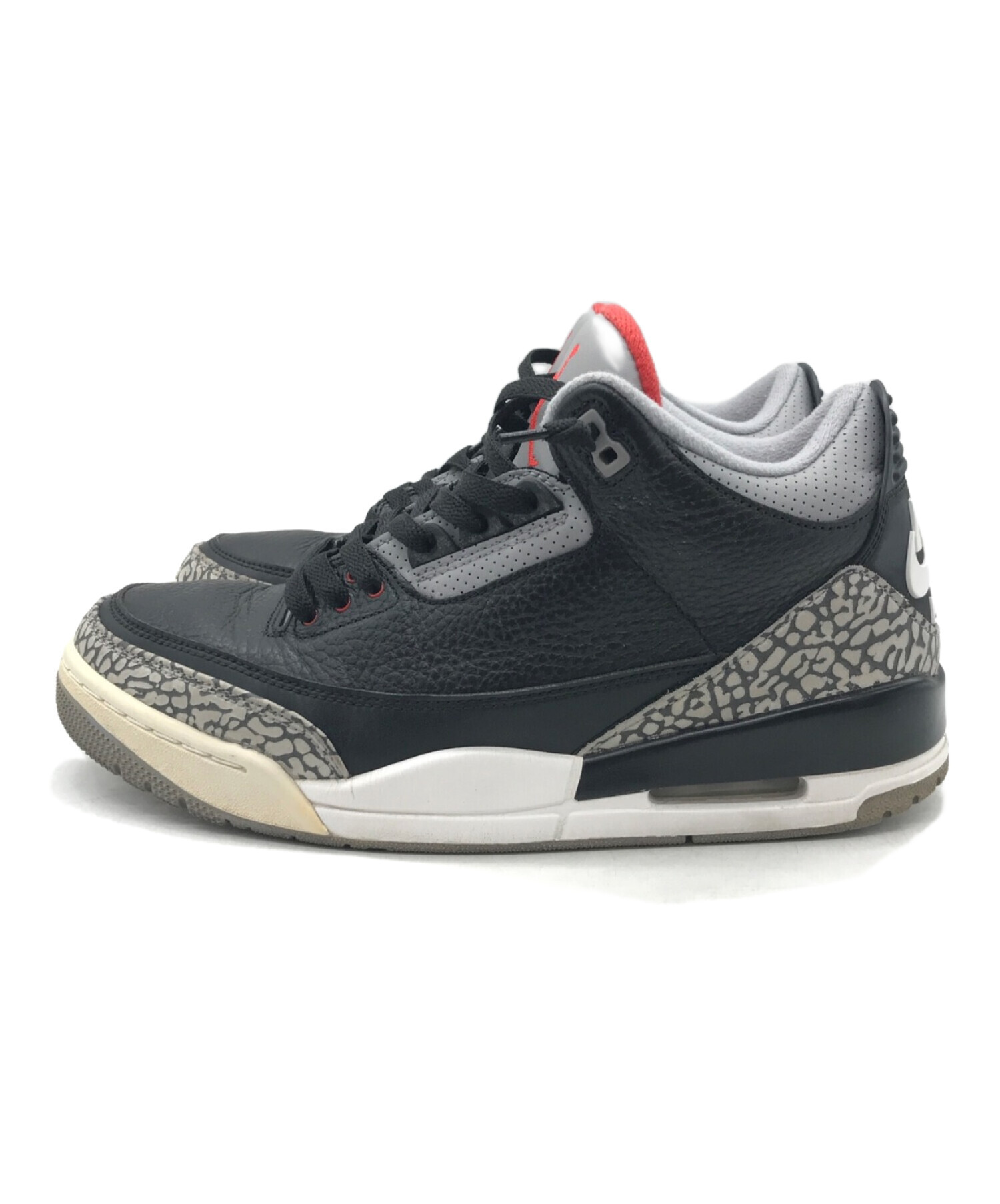 NIKE (ナイキ) AIR JORDAN 3 RETRO OG ブラック×グレー サイズ:27cm