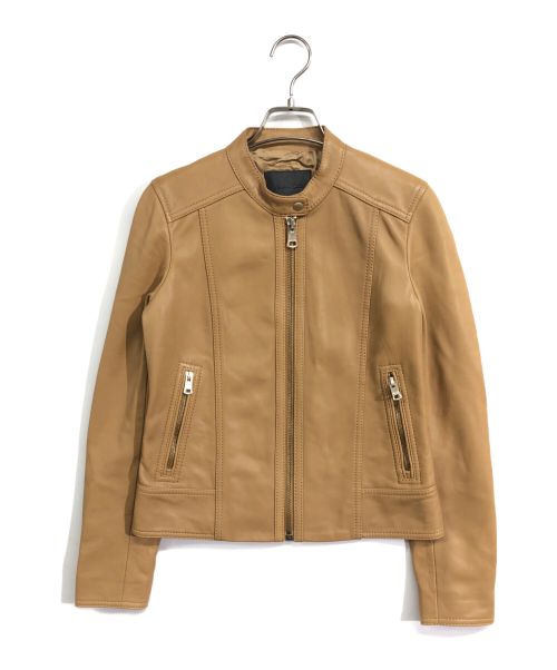 【中古・古着通販】Massimo Dutti (マッシモドゥッティ) シングルレザージャケット ベージュ サイズ:XS｜ブランド・古着通販  トレファク公式【TREFAC FASHION】スマホサイト