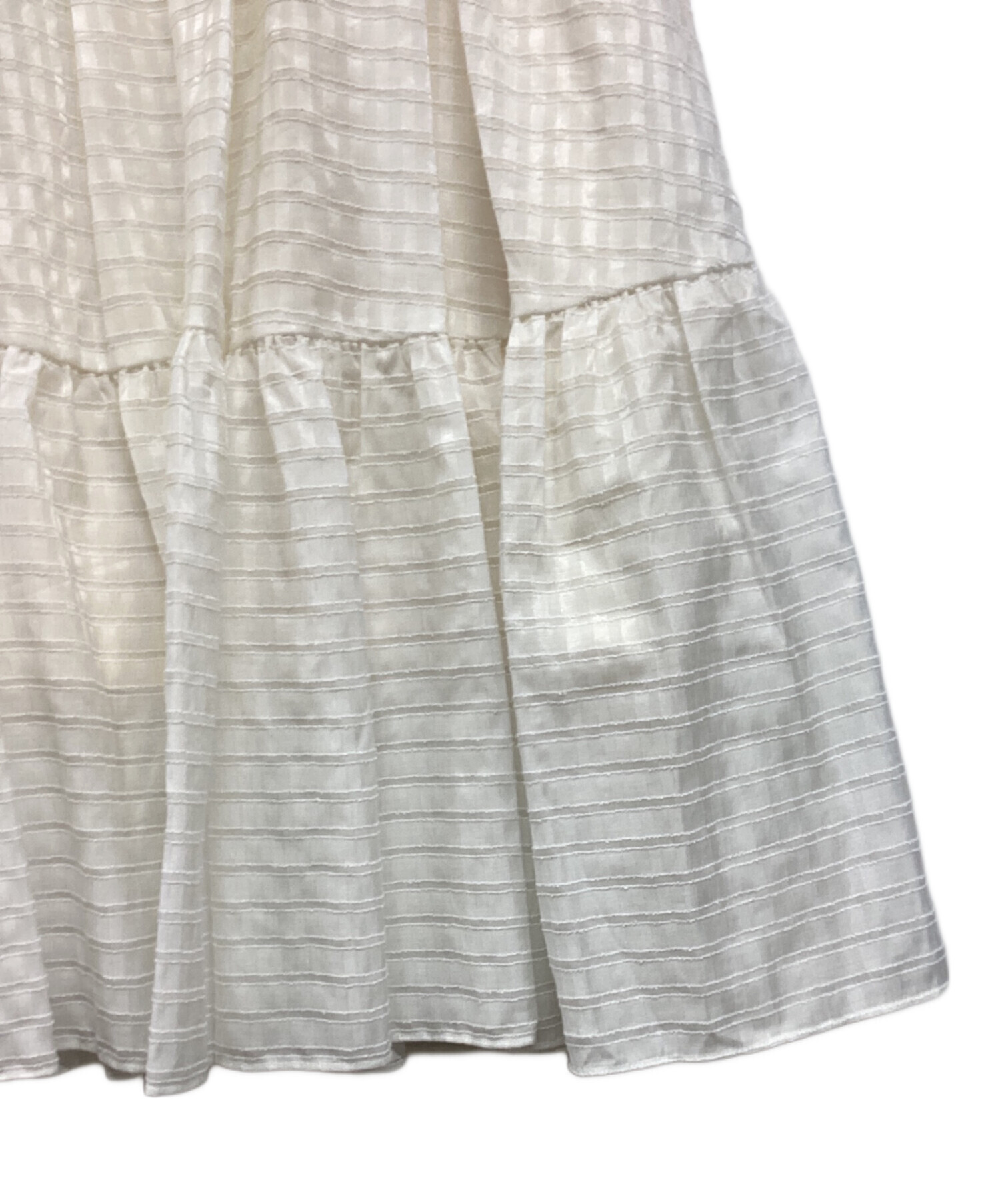 Her lip to (ハーリップトゥ) Stripe Jacquard Volume Skirt ホワイト サイズ:S