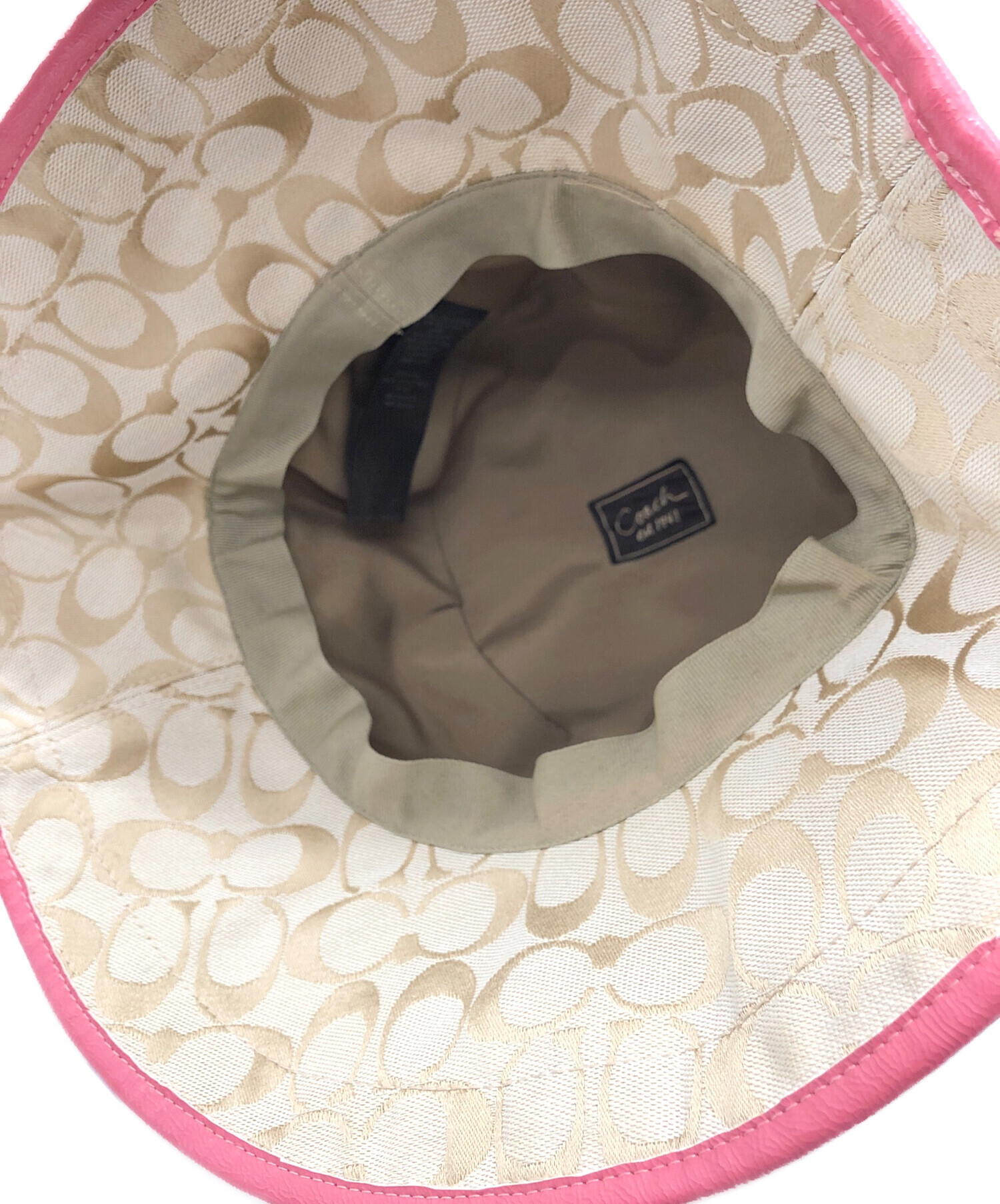 中古・古着通販】COACH (コーチ) シグネチャーバケットハット ブラウン サイズ:M/L｜ブランド・古着通販 トレファク公式【TREFAC  FASHION】スマホサイト