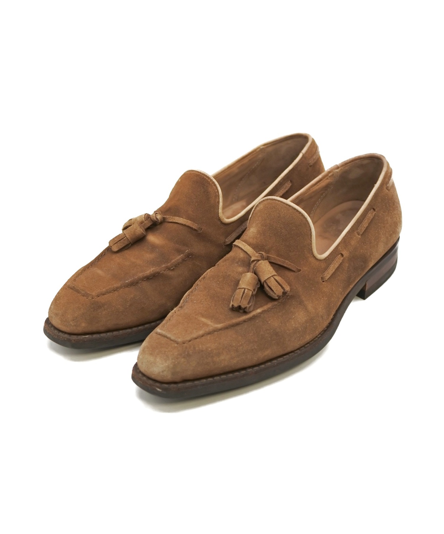 Crockett & Jones (クロケット＆ジョーンズ) WITNEY スエードタッセルローファー ブラウン サイズ:5 1/2E