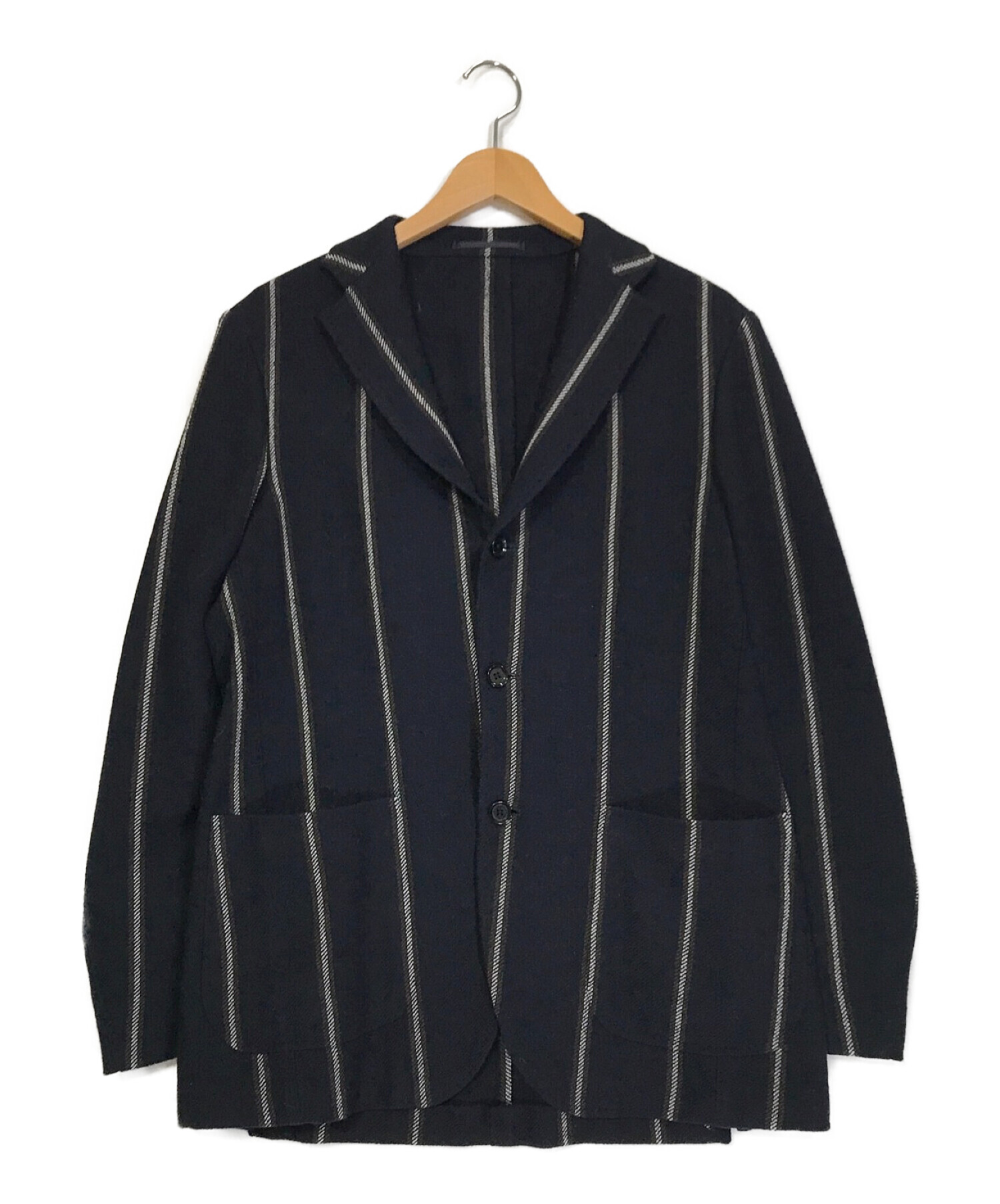 RING JACKET (リングジャケット) NAVY STRIPE JACKET ネイビー サイズ:46