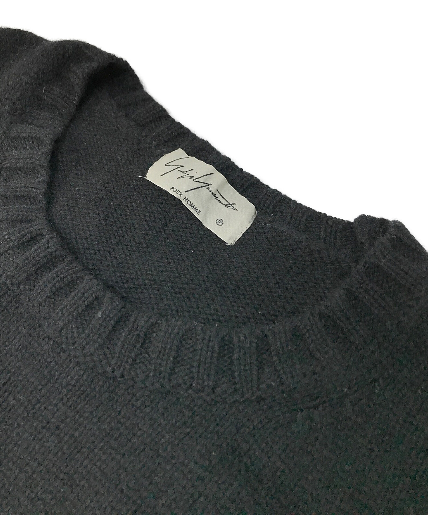 Yohji Yamamoto pour homme (ヨウジヤマモトプールオム) Girl Pattern Intersia Pullover  Knit ブラック サイズ:3