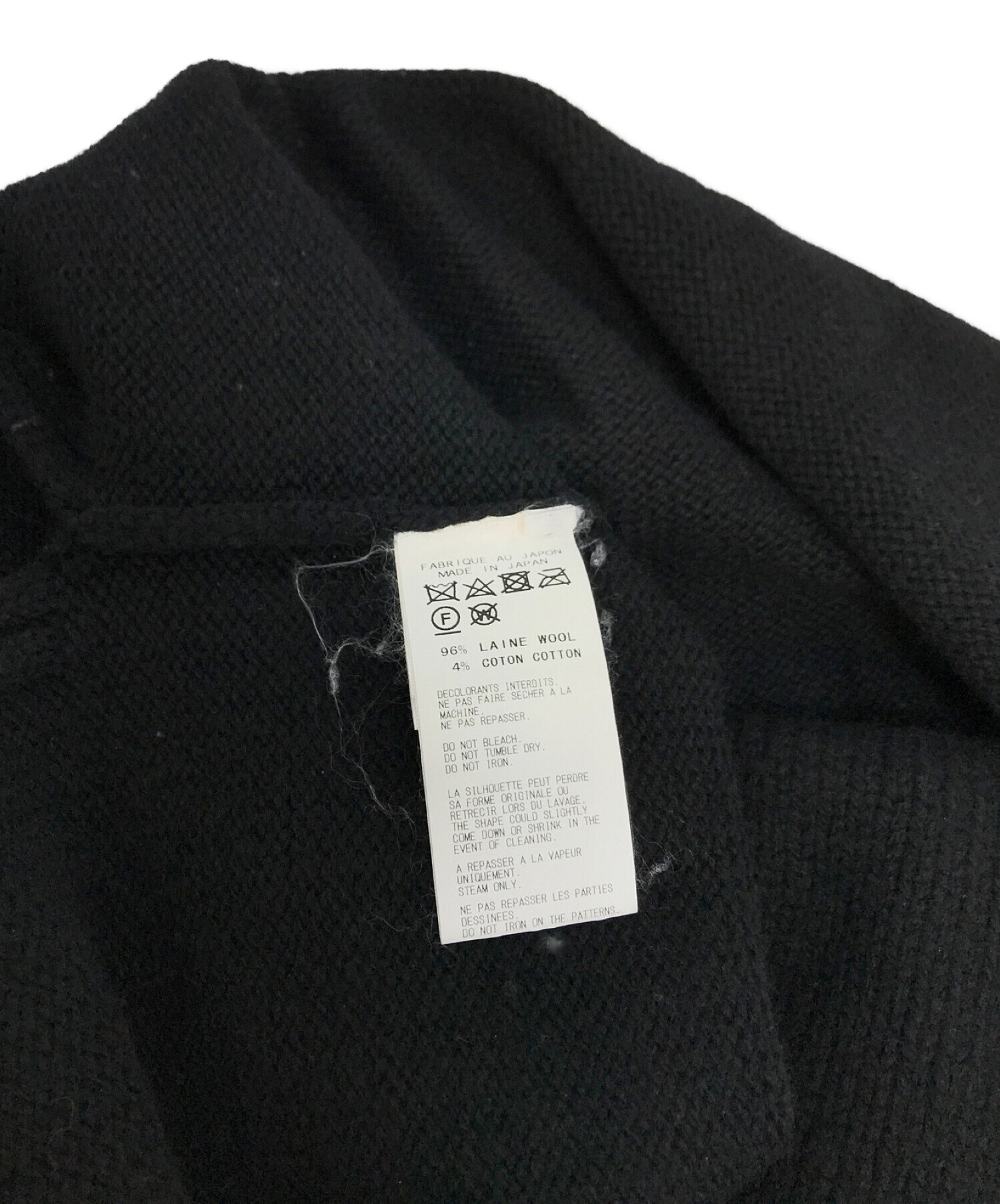 Yohji Yamamoto pour homme (ヨウジヤマモトプールオム) Girl Pattern Intersia Pullover  Knit ブラック サイズ:3