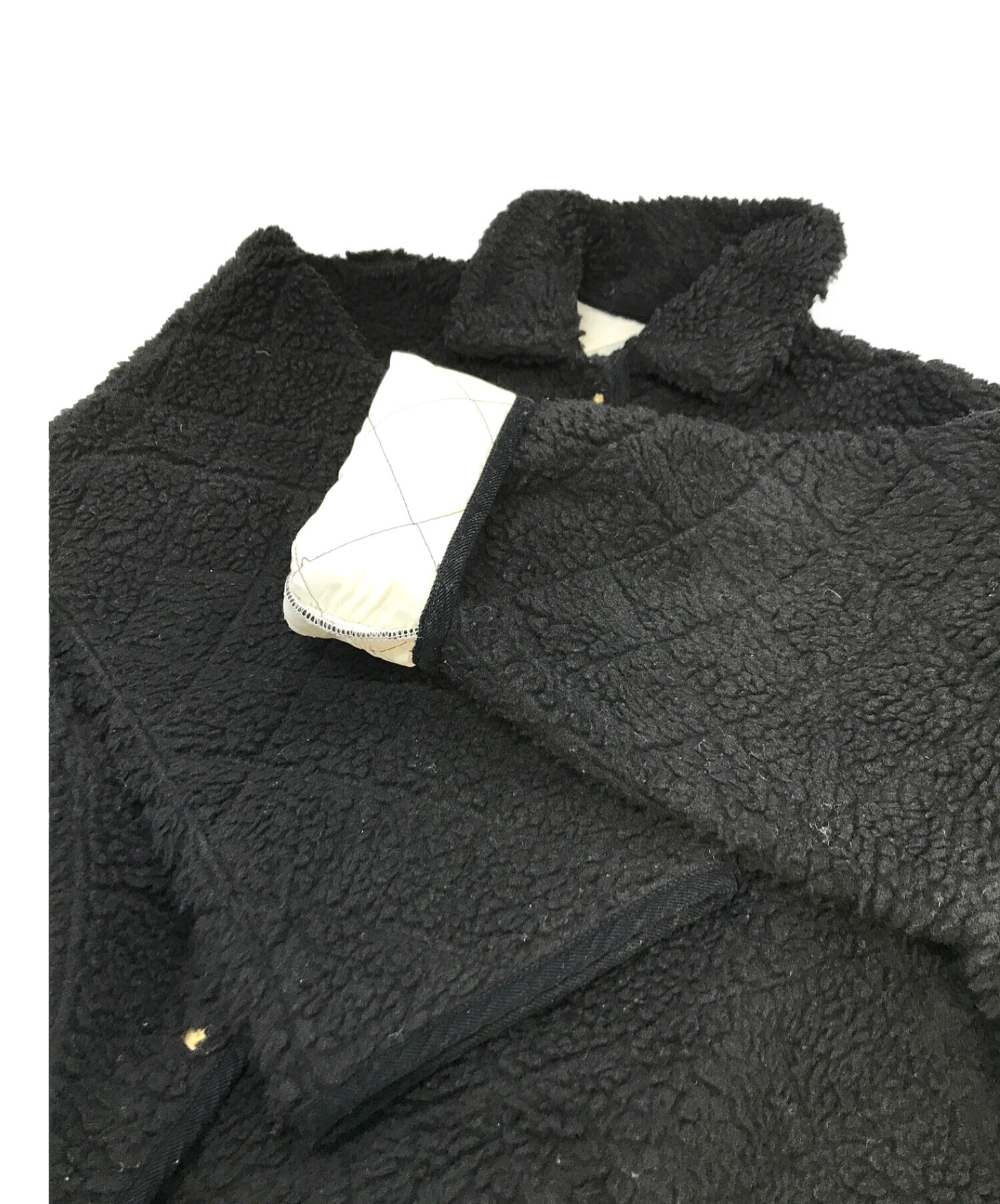 Traditional Weatherwear (トラディショナルウェザーウェア) VANDON BOA キルティングボアロングコート ブラック  サイズ:34