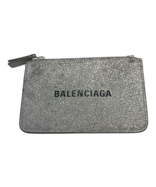 美品】バレンシアガ BALENCIAGA コインケース シルバー エブリデイ-