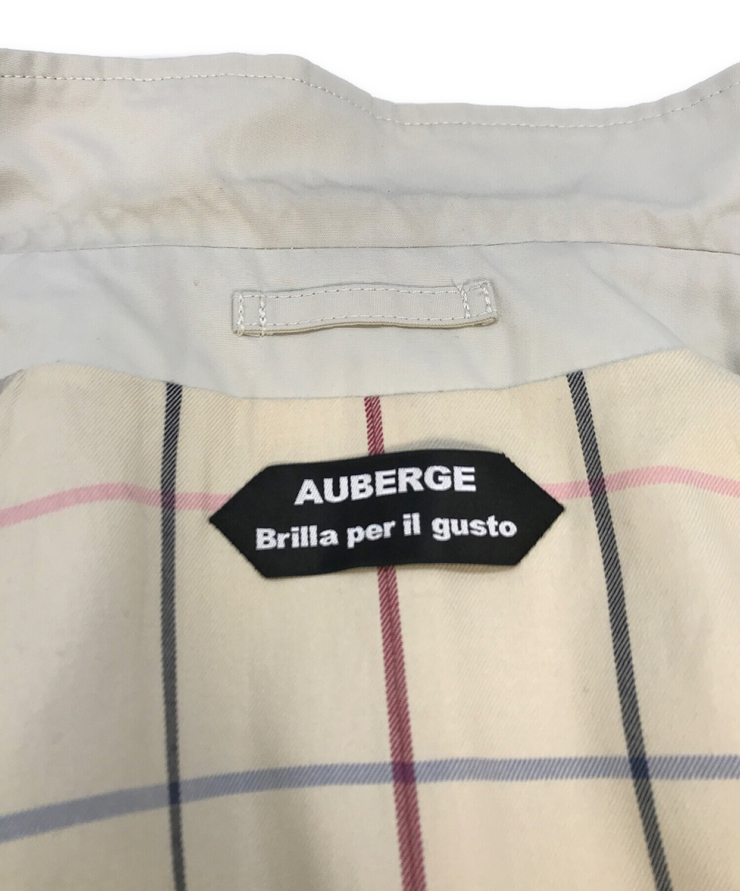 AUBERGE (オーベルジュ) Brilla per il gusto (ブリッラ ペル イルグースト) Soutien Collar Coat /  別注カーコート / ステンカラーコート ベージュ サイズ:42