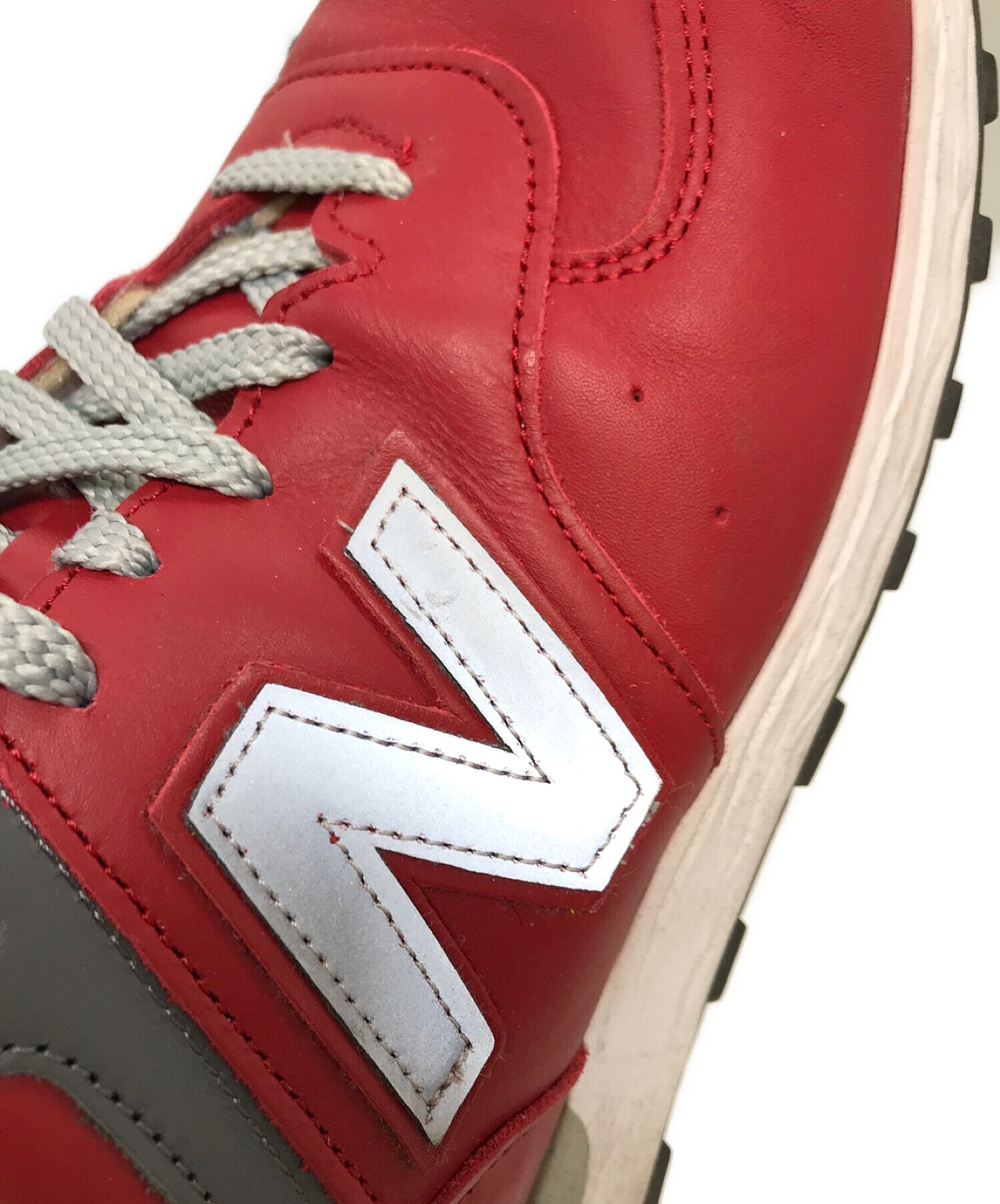 NEW BALANCE (ニューバランス) 576 ローカットレザースニーカー レッド サイズ:US10D (28cm)