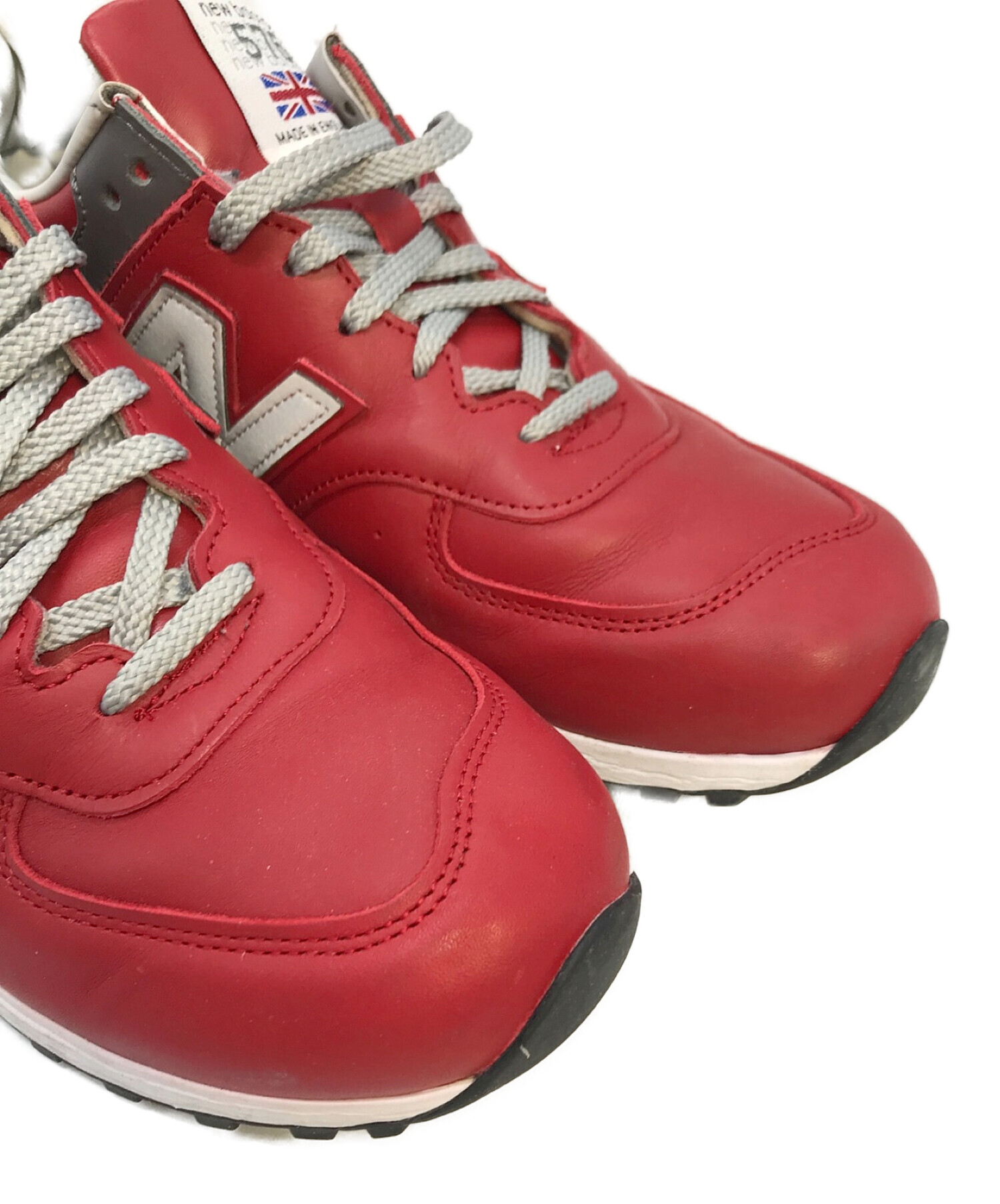 NEW BALANCE (ニューバランス) 576 ローカットレザースニーカー レッド サイズ:US10D (28cm)