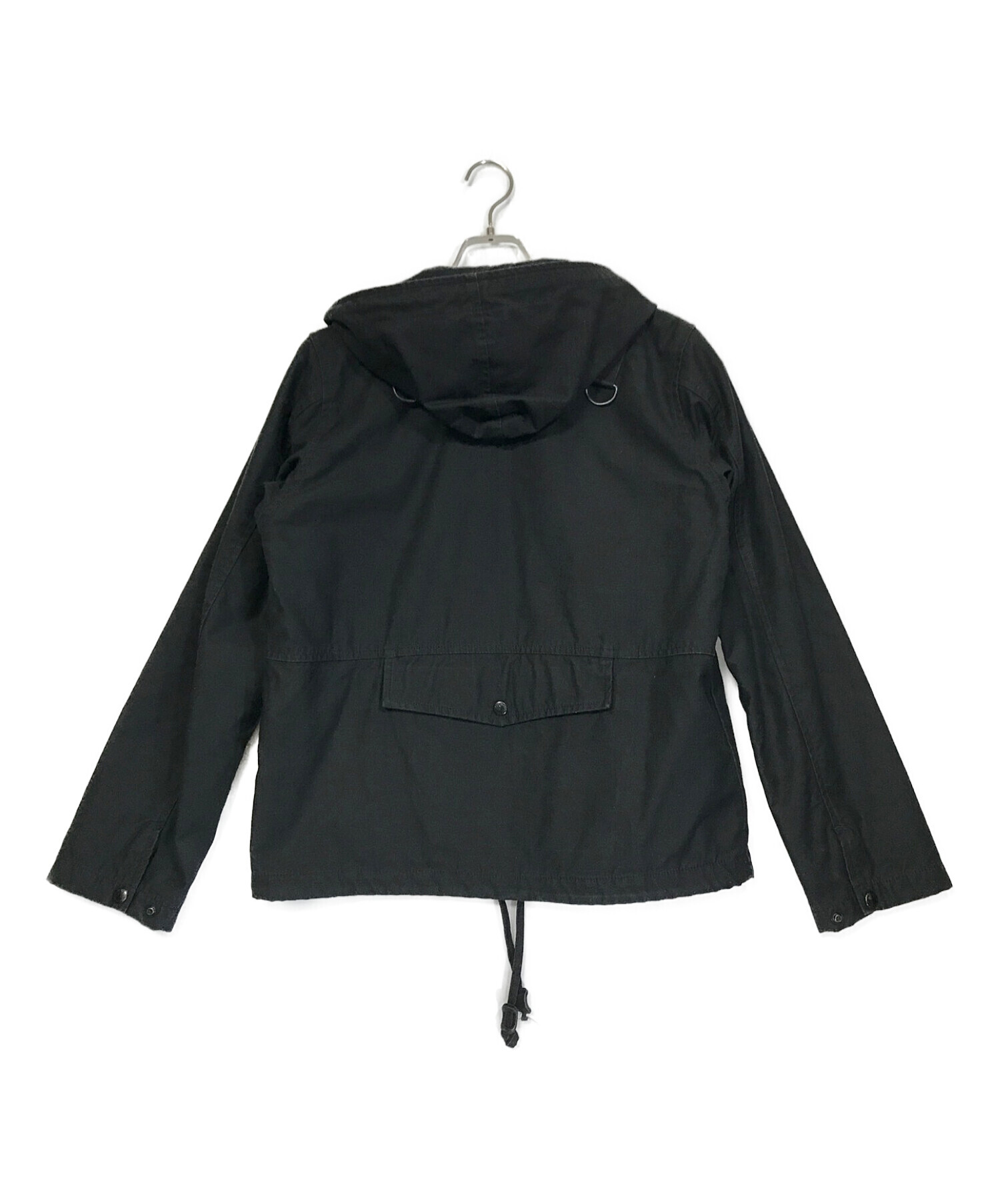 Engineered Garments (エンジニアドガーメンツ) コットンナイロン フーデッドジャケット ブラック サイズ:S