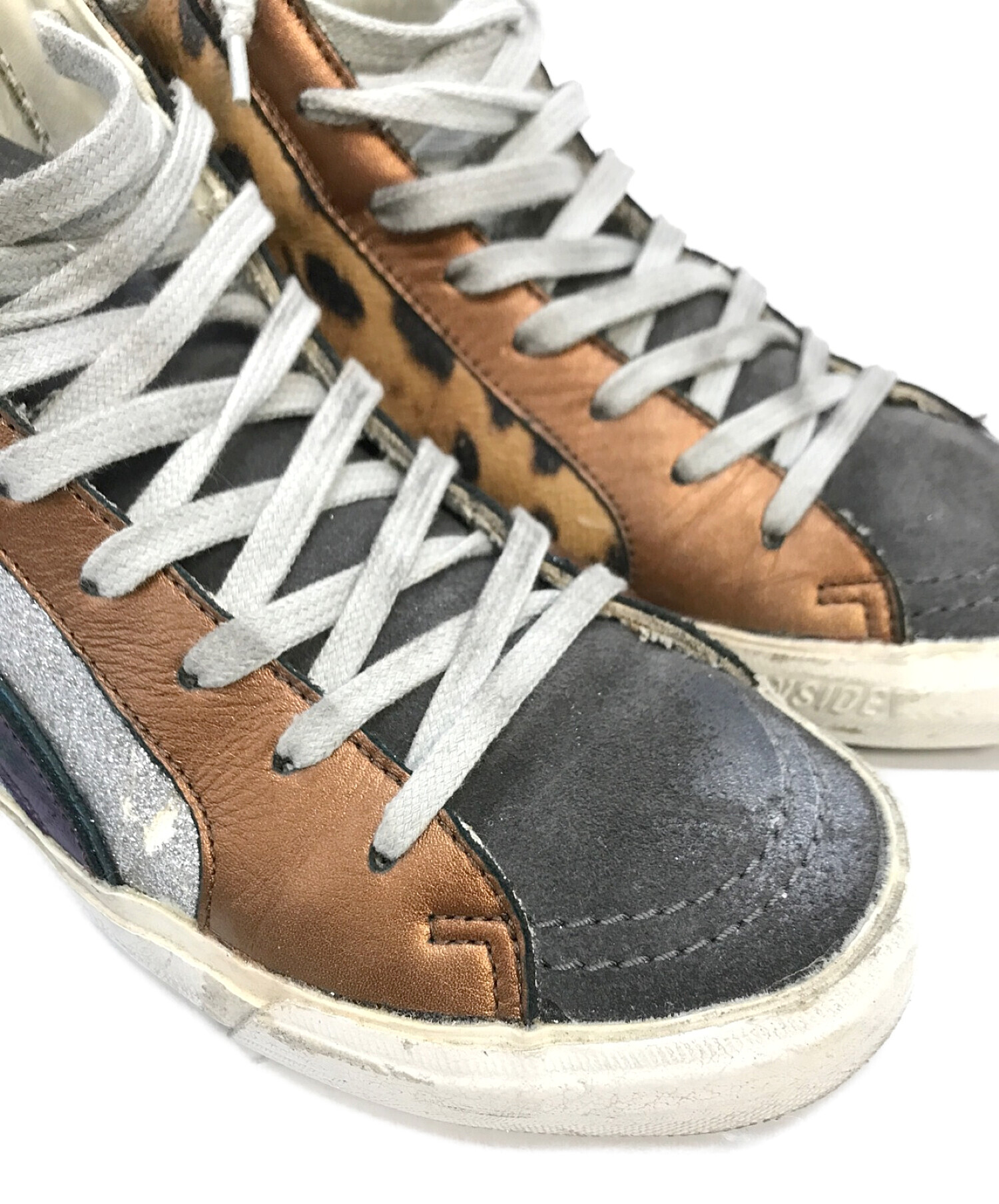 GOLDEN GOOSE (ゴールデングース) SLIDE ハイカットスニーカー ベージュ サイズ:38