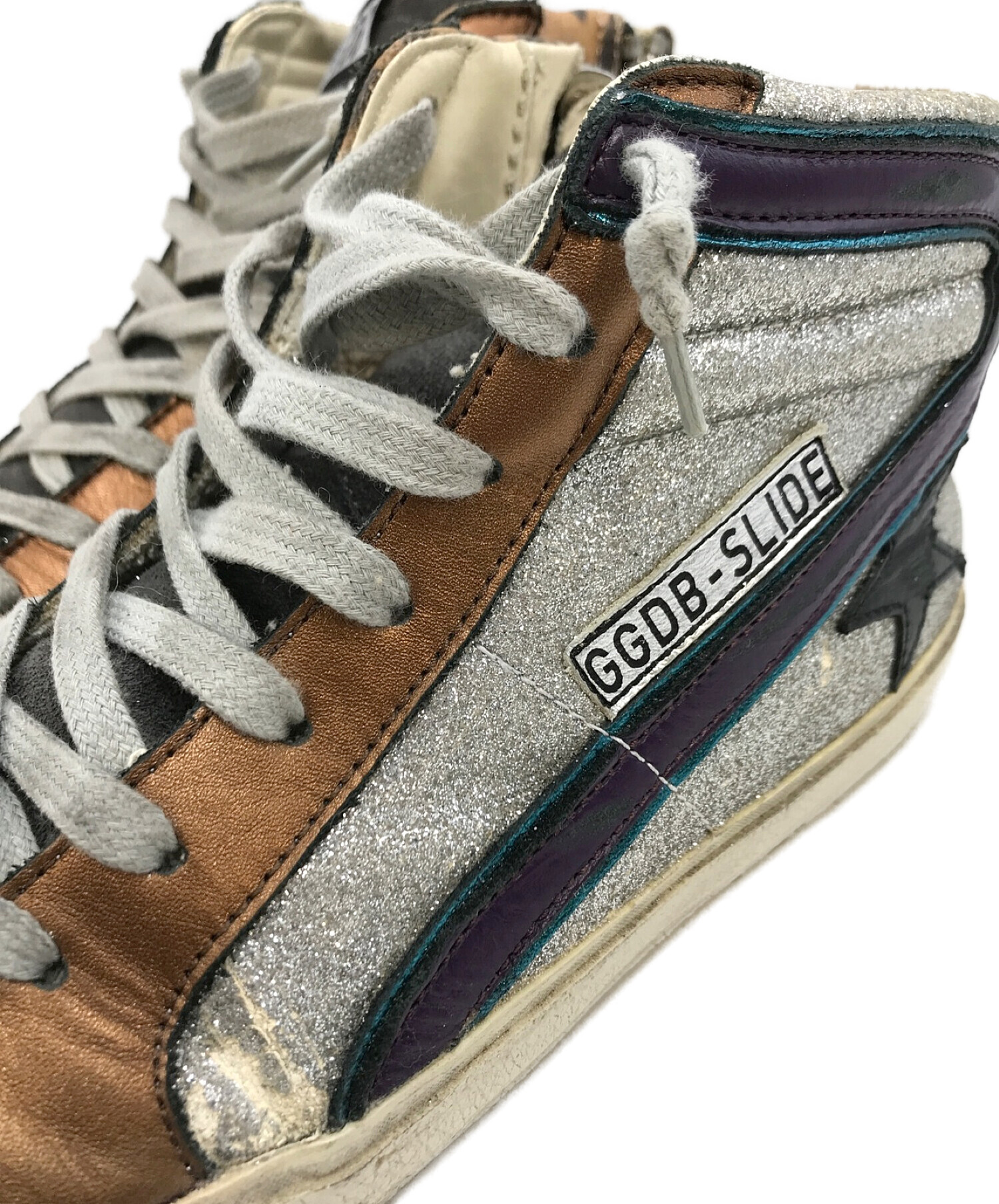 GOLDEN GOOSE (ゴールデングース) SLIDE ハイカットスニーカー ベージュ サイズ:38