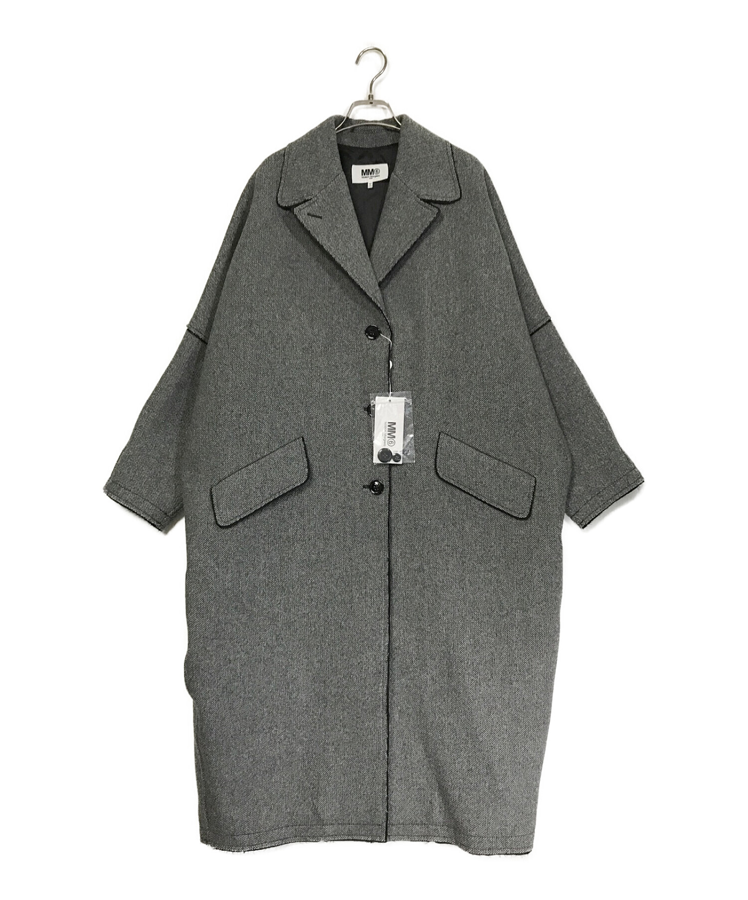 MM6 Maison Margiela (エムエムシックス メゾンマルジェラ) Gray Wool Blend Coat グレー サイズ:38 未使用品