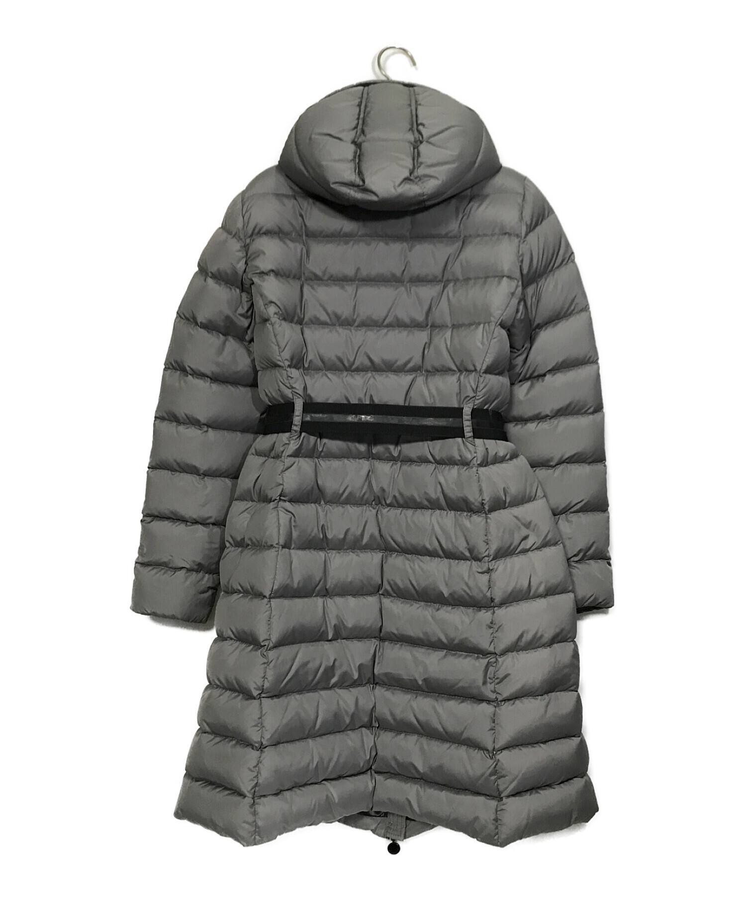 MONCLER (モンクレール) MOKACINE ベルト付フーデッドダウンコート グレー