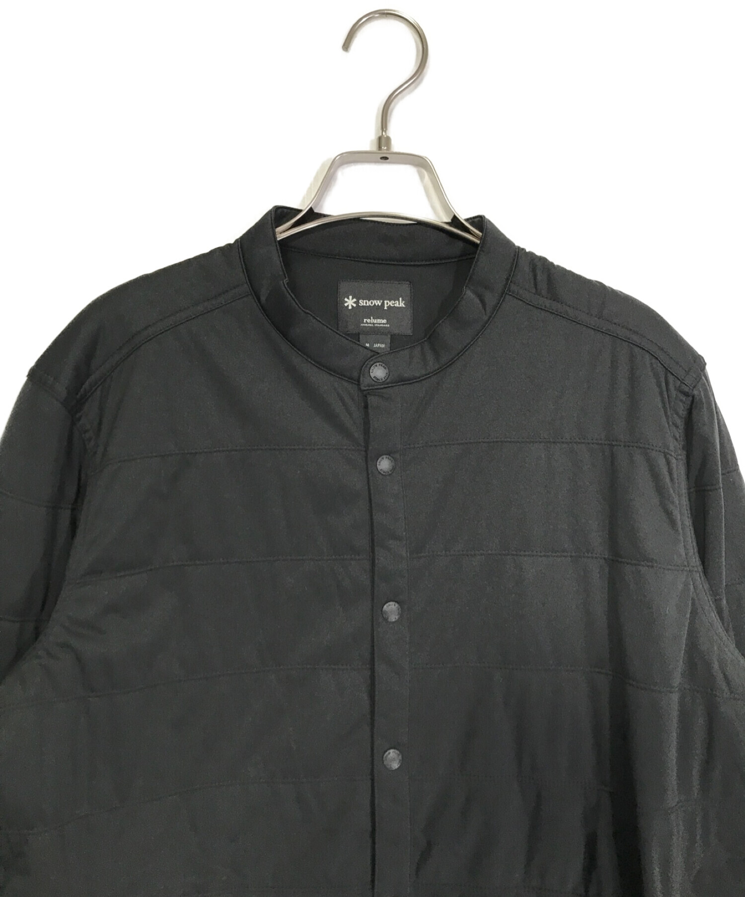 10,152円定価26400円 relume x snow peak 中綿バンドカラーシャツ