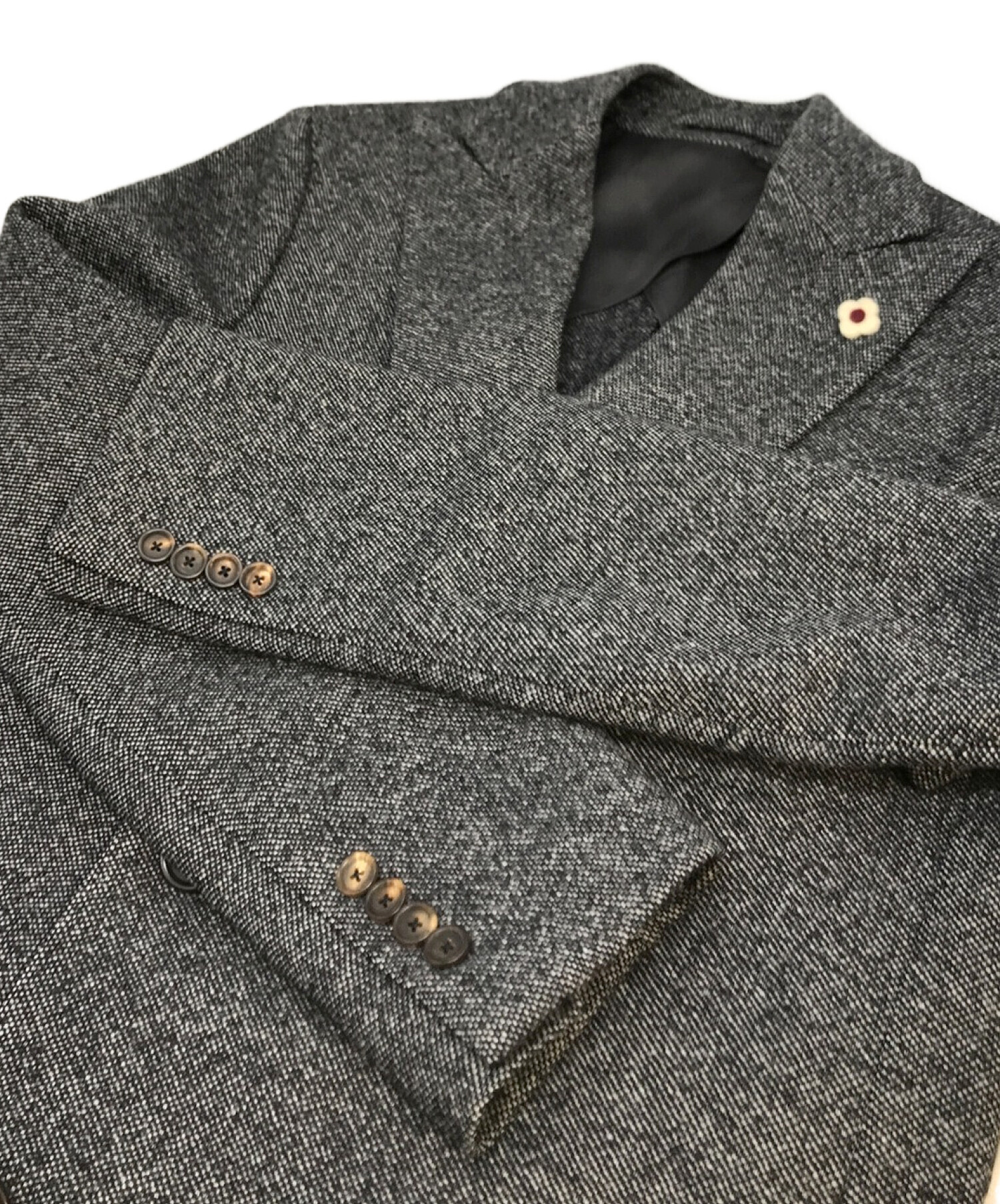 LARDINI (ラルディーニ) ウールカシミヤダブルチェスターコート グレー サイズ:46