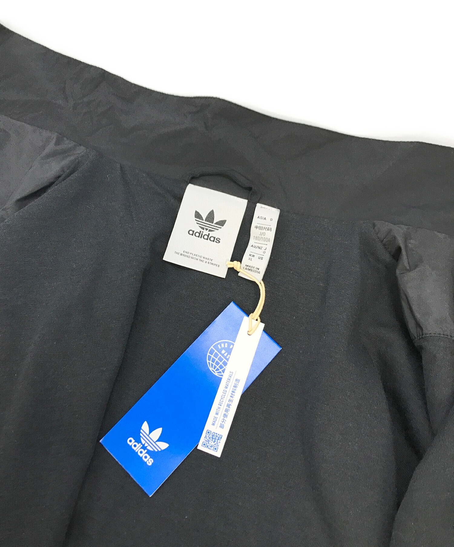 adidas Originals (アディダスオリジナル) アディカラー ファブリック ブロックウーブン トラックジャケット ブラック サイズ:XL  未使用品