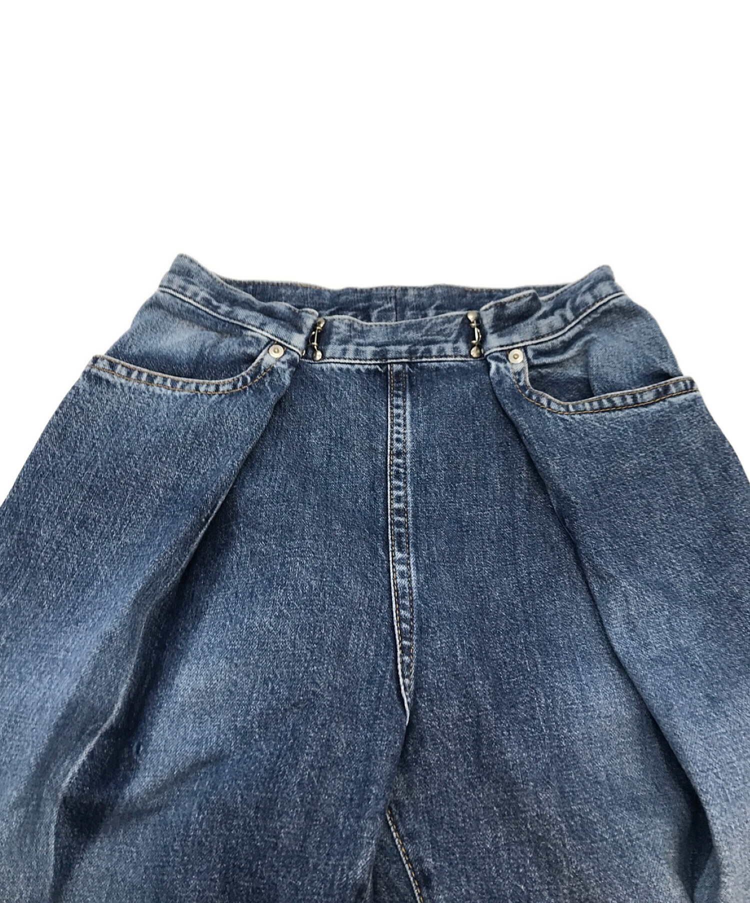 JOHN LAWRENCE SULLIVAN (ジョンローレンスサリバン) WASHED DENIM WIDE PANTS インディゴ サイズ:6