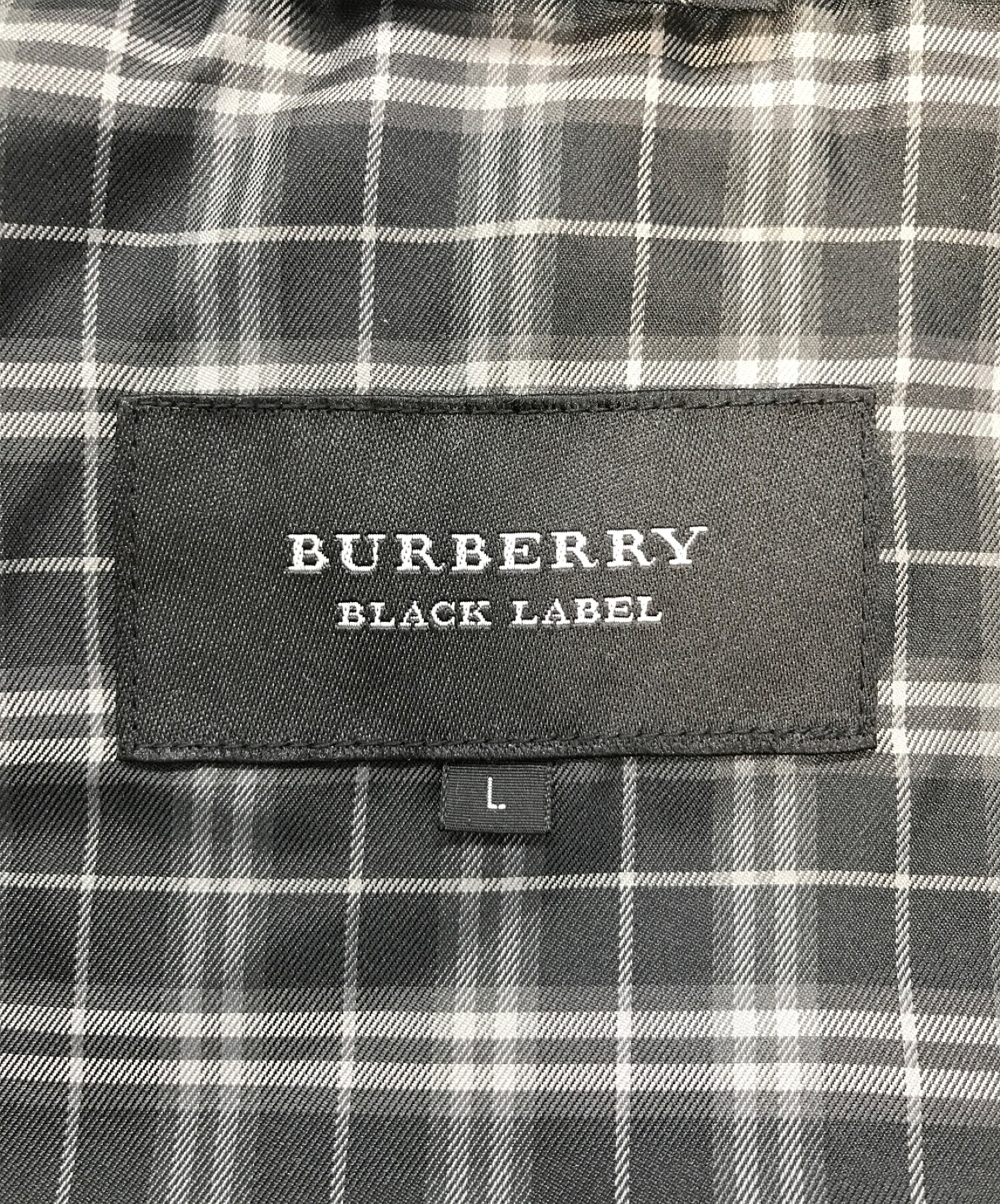 BURBERRY BLACK LABEL (バーバリーブラックレーベル) ダウンジャケット ブラック サイズ:L