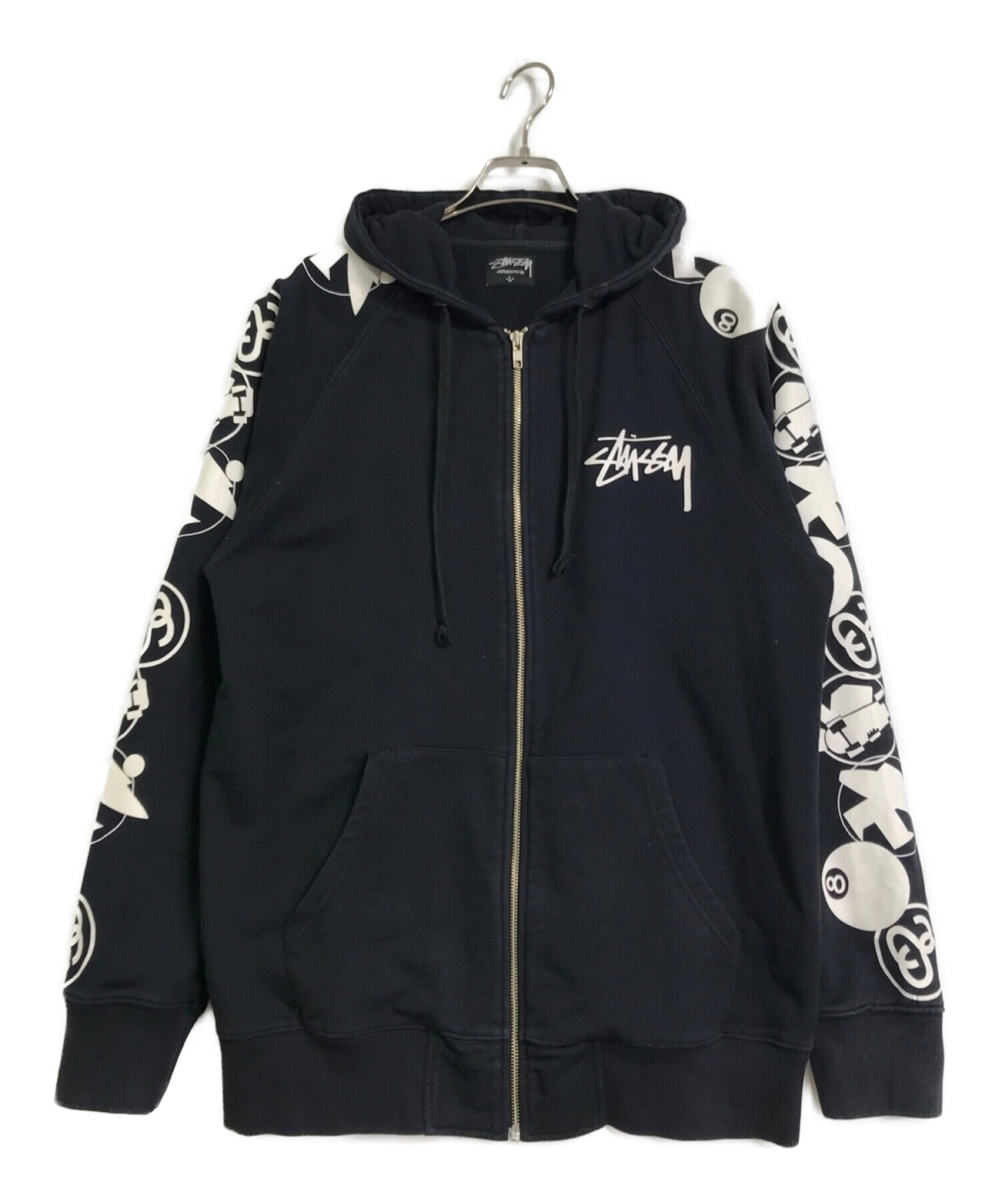 中古・古着通販】stussy (ステューシー) 8ボールアームプリントジップ