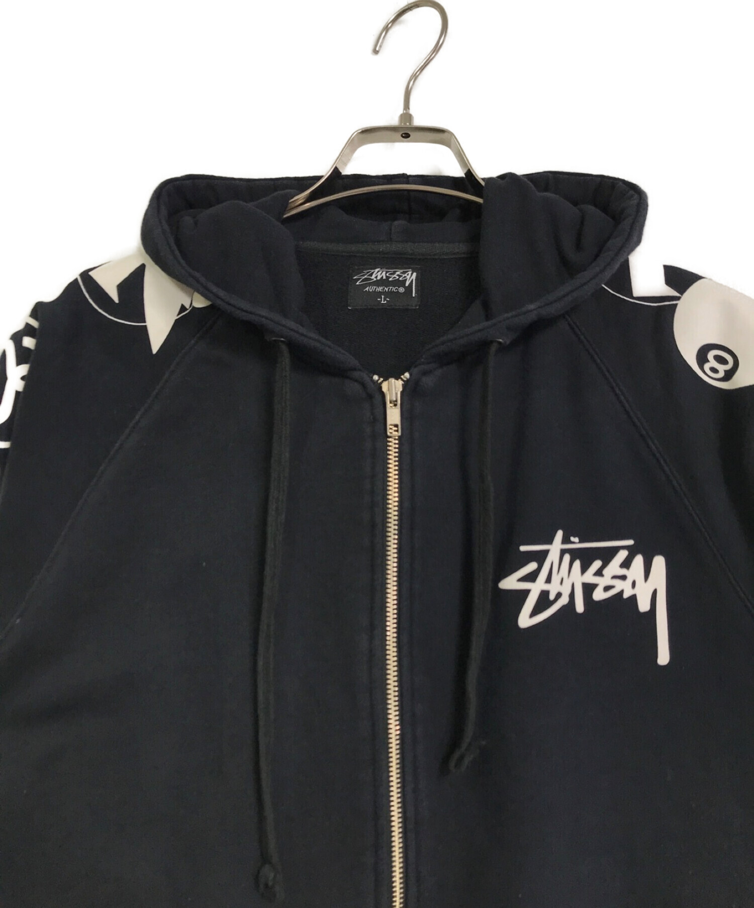 中古・古着通販】stussy (ステューシー) 8ボールアームプリントジップ