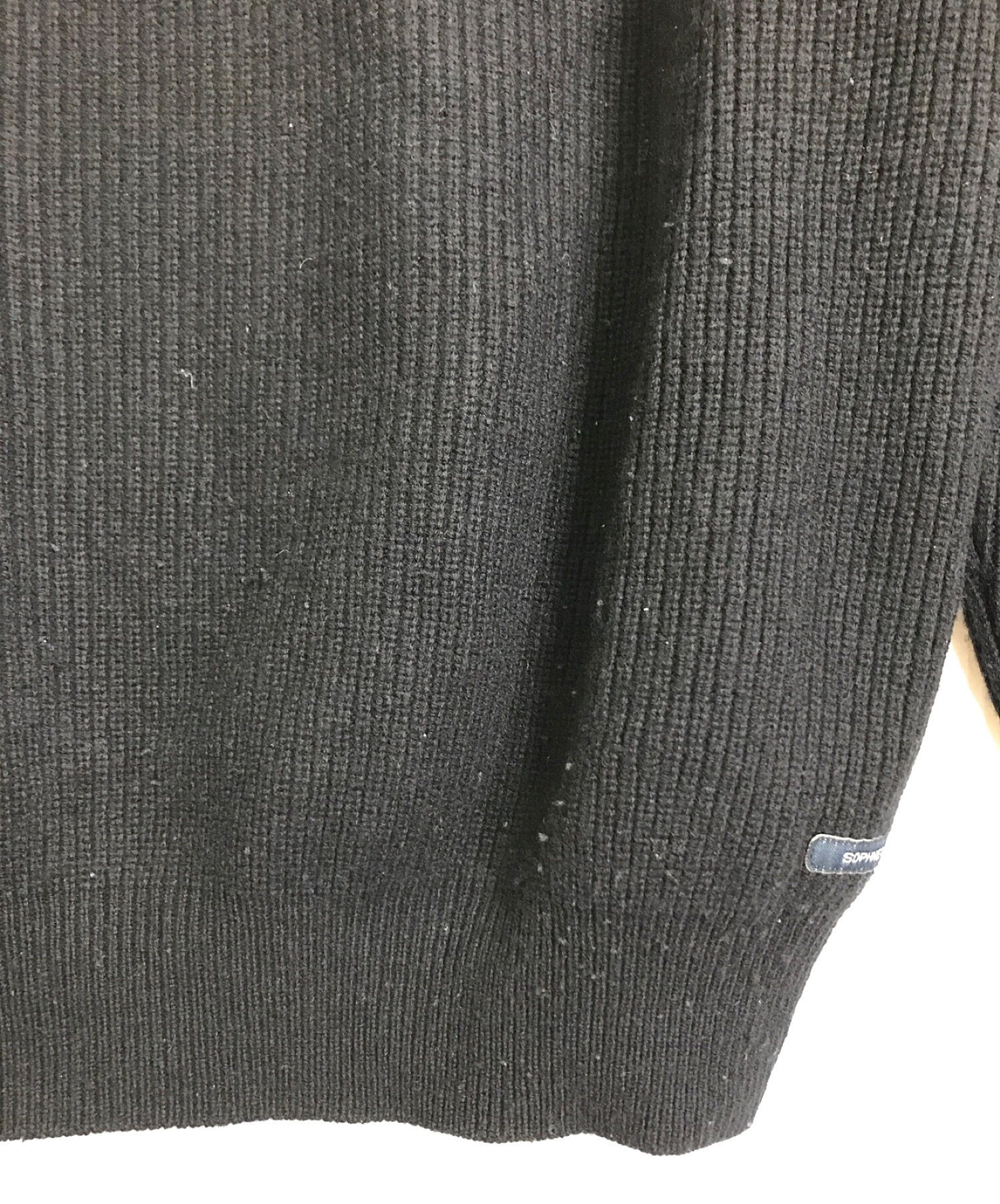 SOPHNET. (ソフネット) ELBOW PATCH TURTLE NECK KNIT/エルボーパッチタートルネックニット ネイビー サイズ:不明