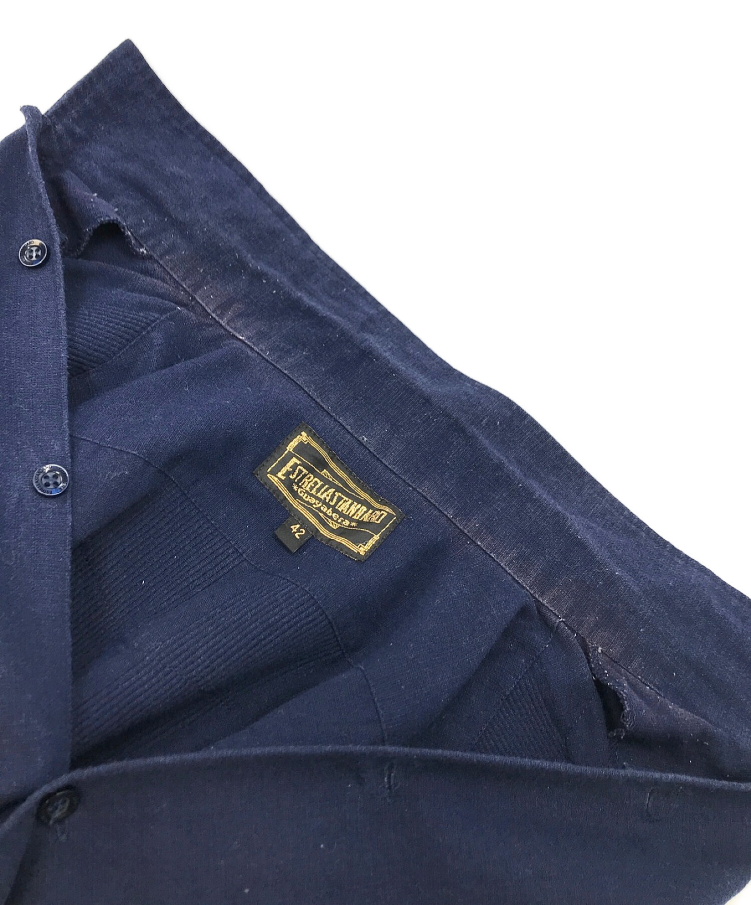 ESTRELLA STANDARD GUAYABERA (エストレヤスタンダードグァジャベーラ) グァジャベーラシャツ ネイビー サイズ:42