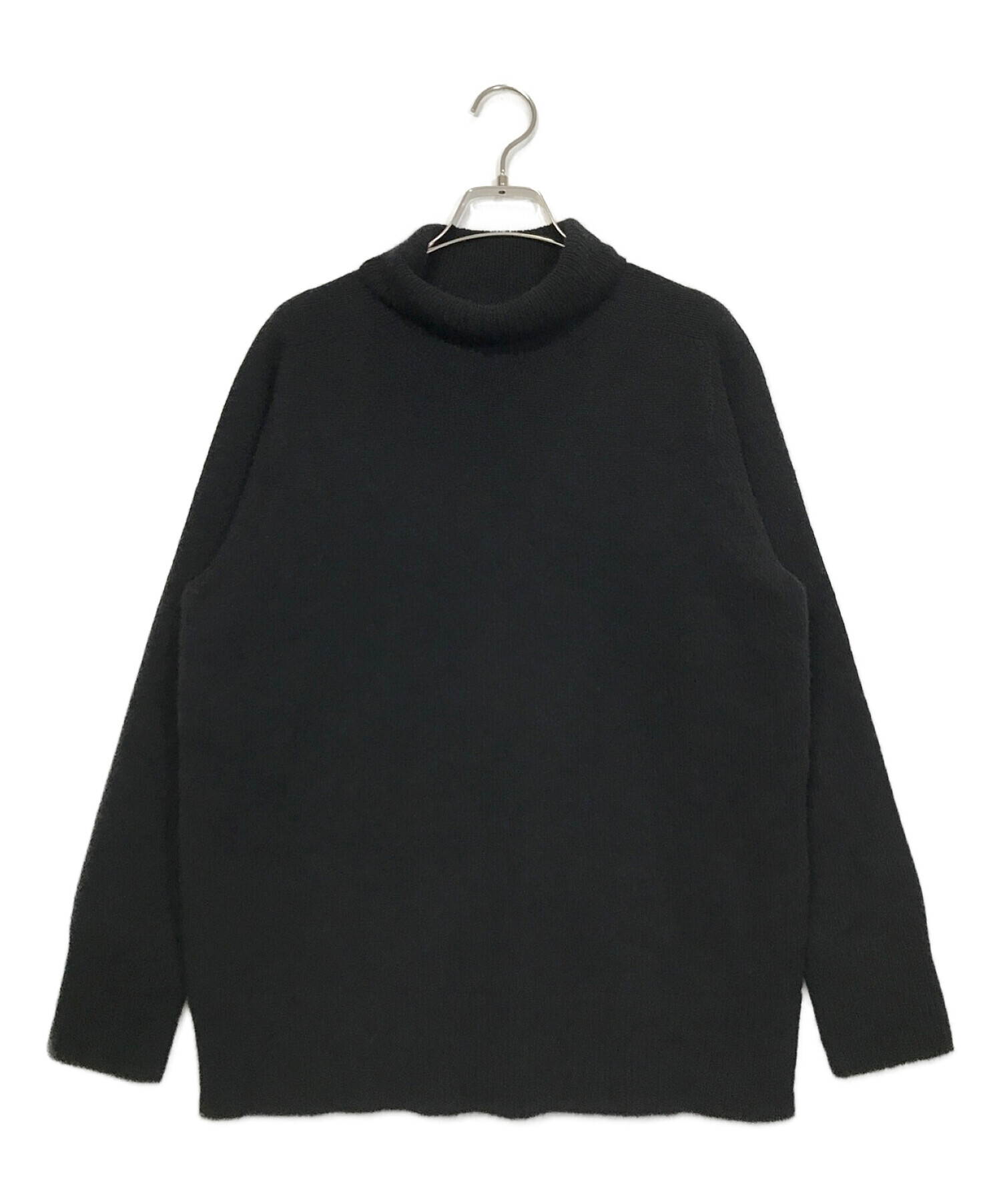 MARGARET HOWELL (マーガレットハウエル) ウールカシミヤ タートルネックセーター ブラック サイズ:2