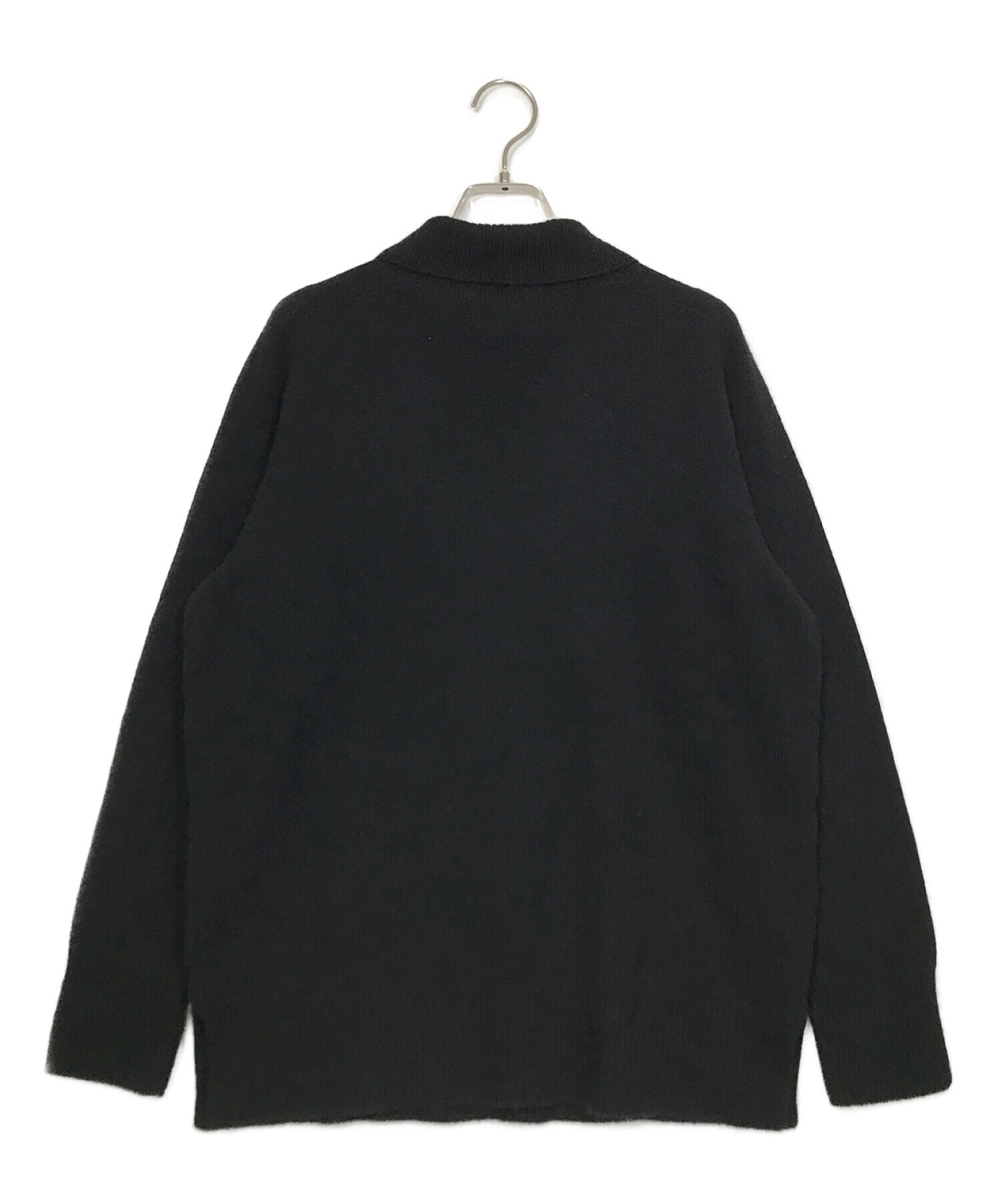 MARGARET HOWELL (マーガレットハウエル) ウールカシミヤ タートルネックセーター ブラック サイズ:2
