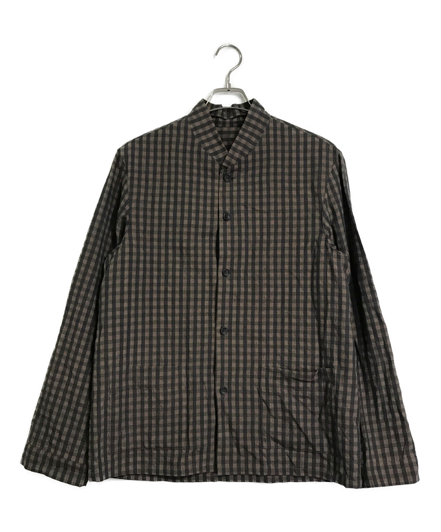 URU (ウル) リネンシャツジャケット ブラウン サイズ:2