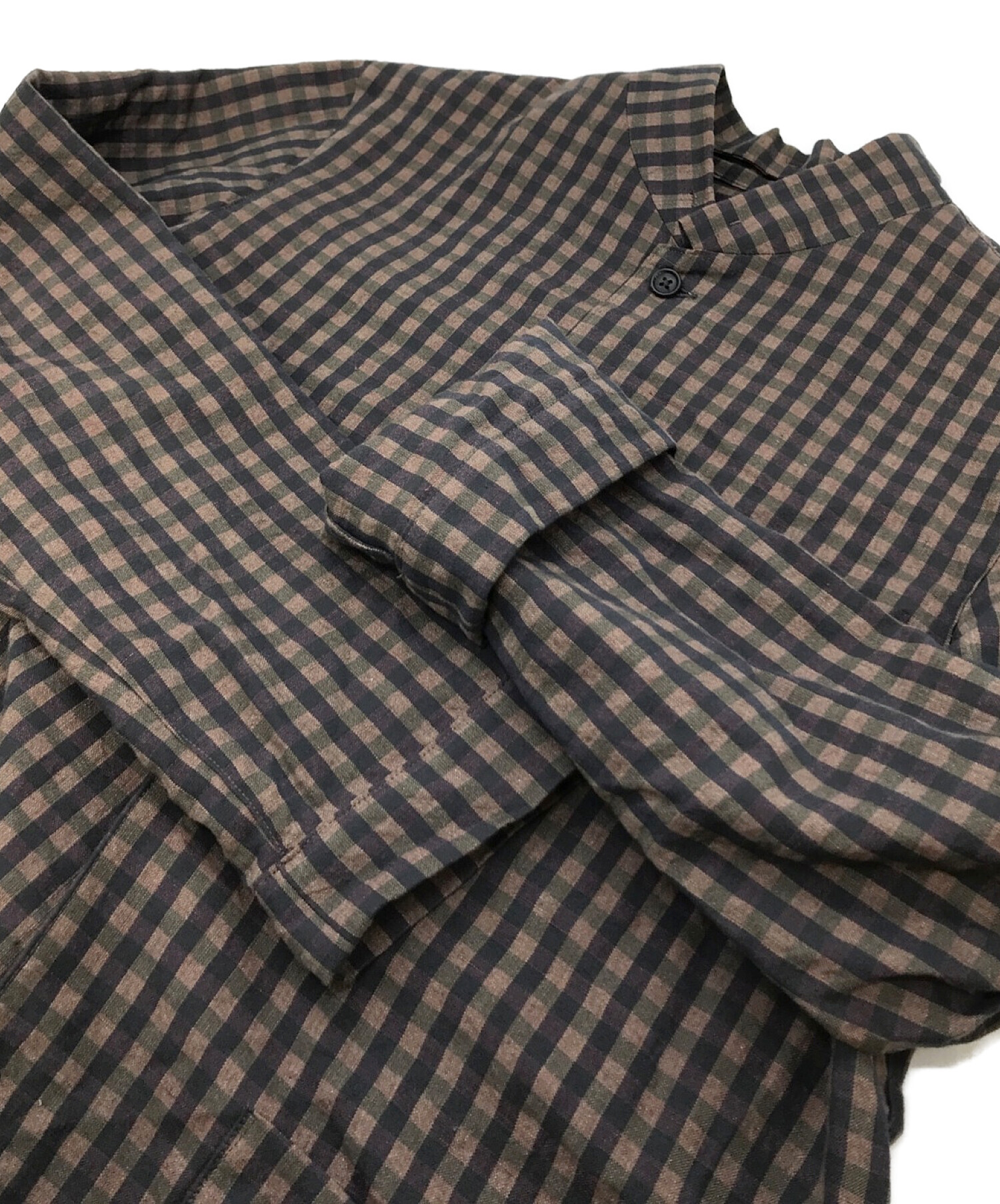 URU (ウル) リネンシャツジャケット ブラウン サイズ:2