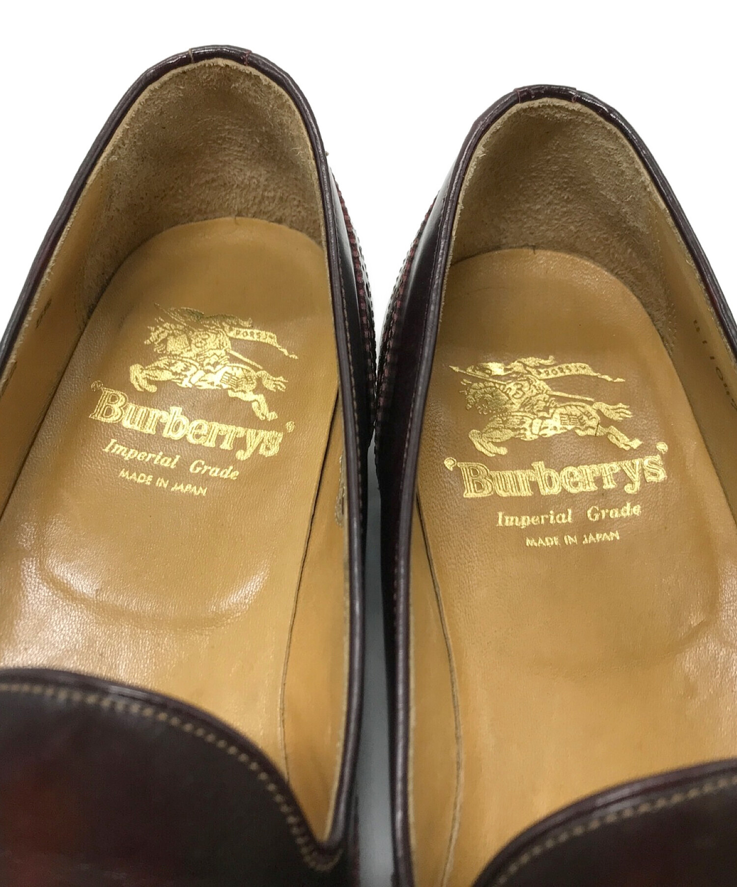 Burberry's (バーバリーズ) ウィングチップタッセルローファー ブラウン サイズ:5 1/2