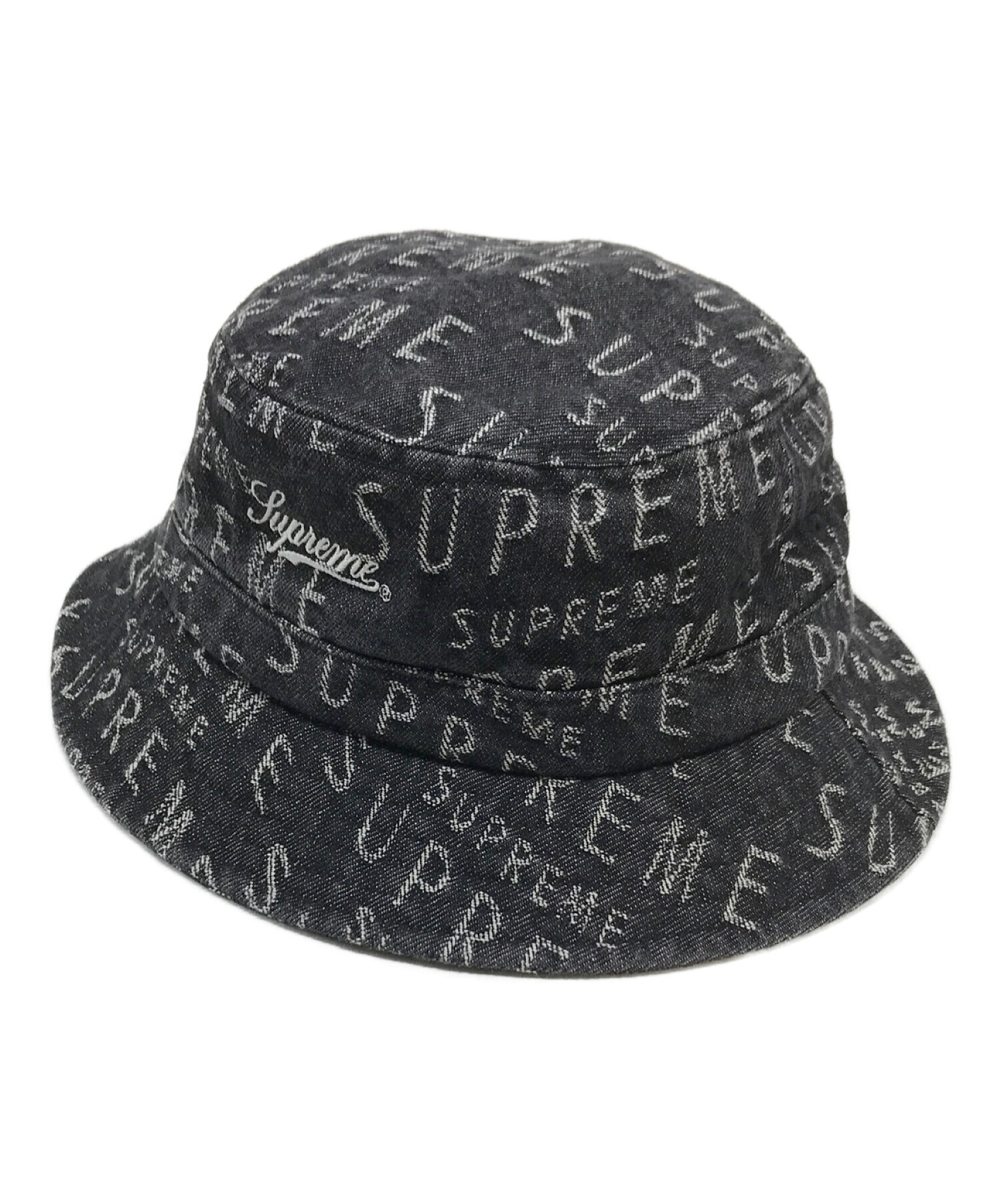 SUPREME (シュプリーム) Multi Jacquard Denim Crusher ブラック